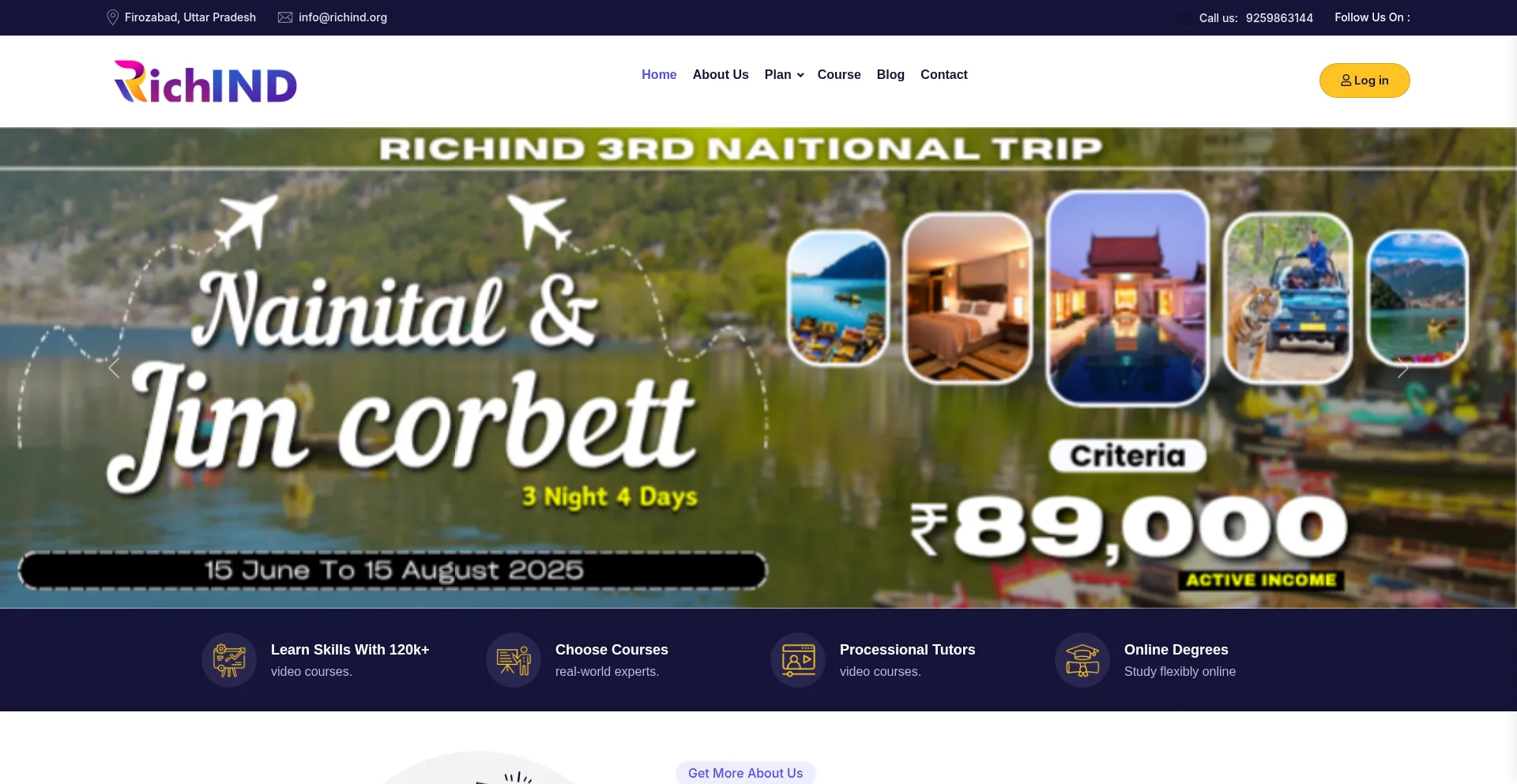 Website screenshot of Richind.org