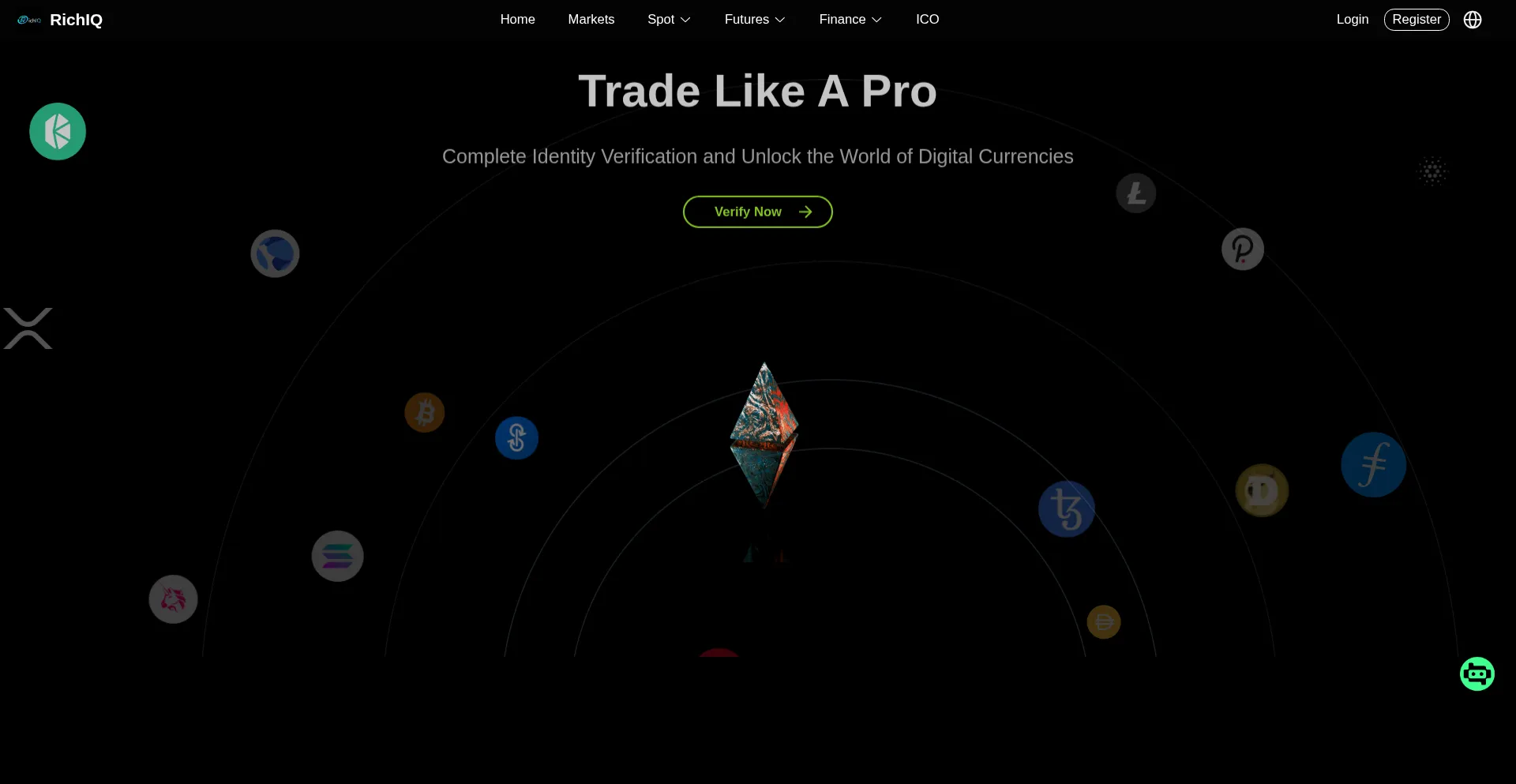 Website screenshot of Richiq.cc