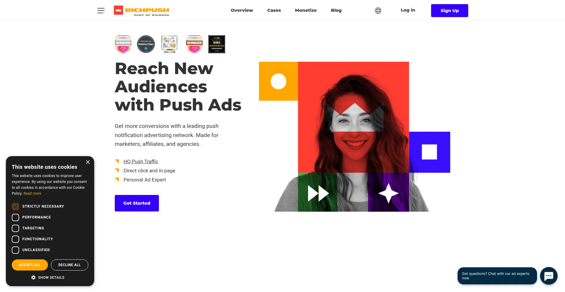 Richpush.com Screenshot