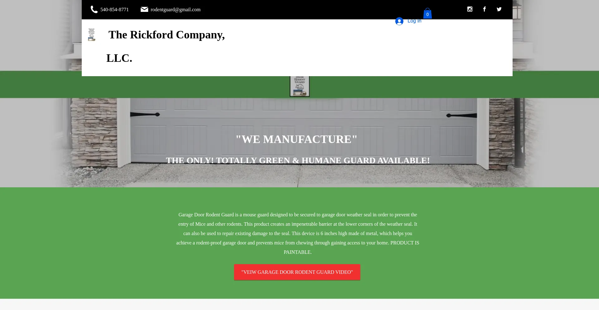 Website screenshot of Rickfordcompany.com
