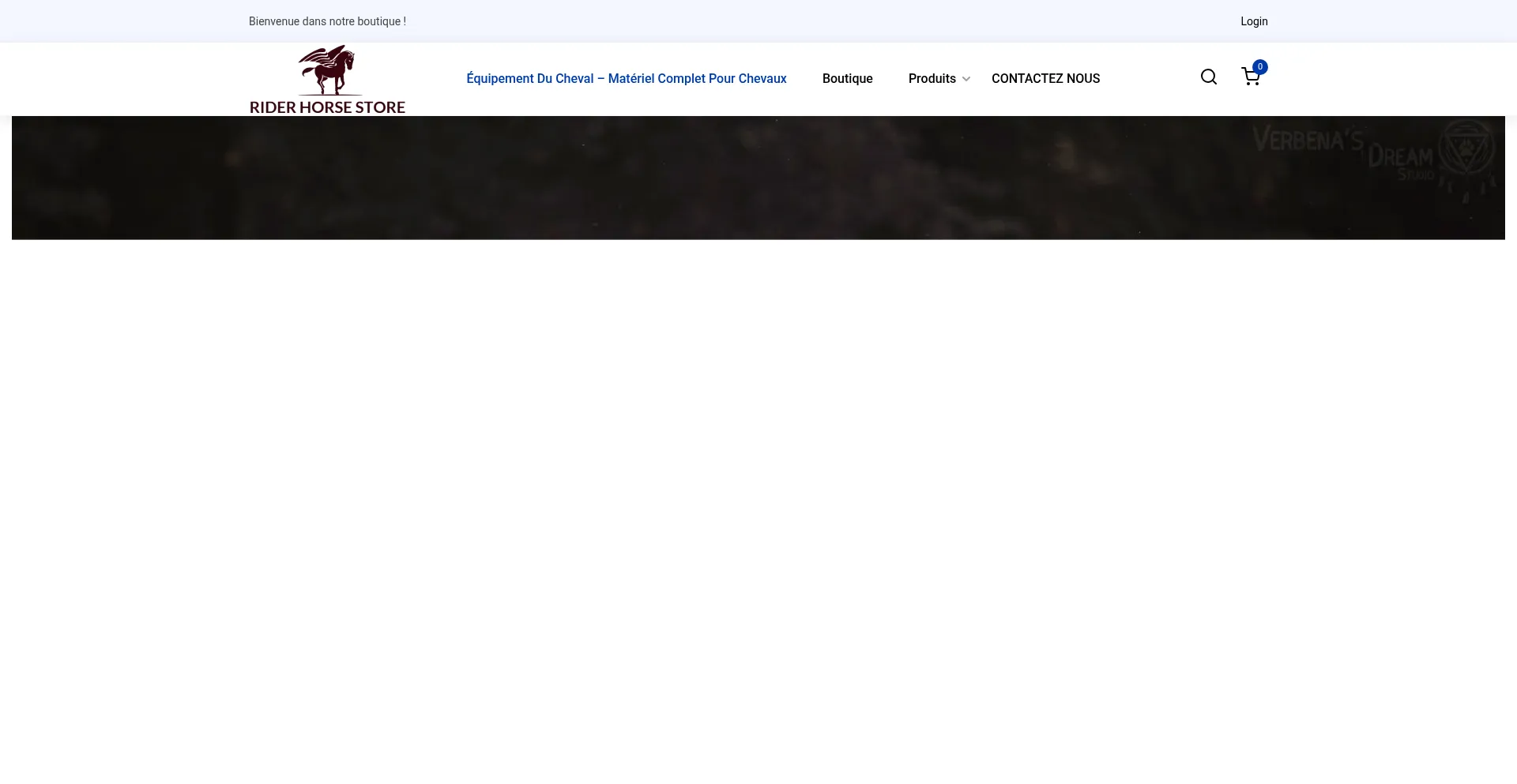 Website screenshot of Riderhorsestore.com