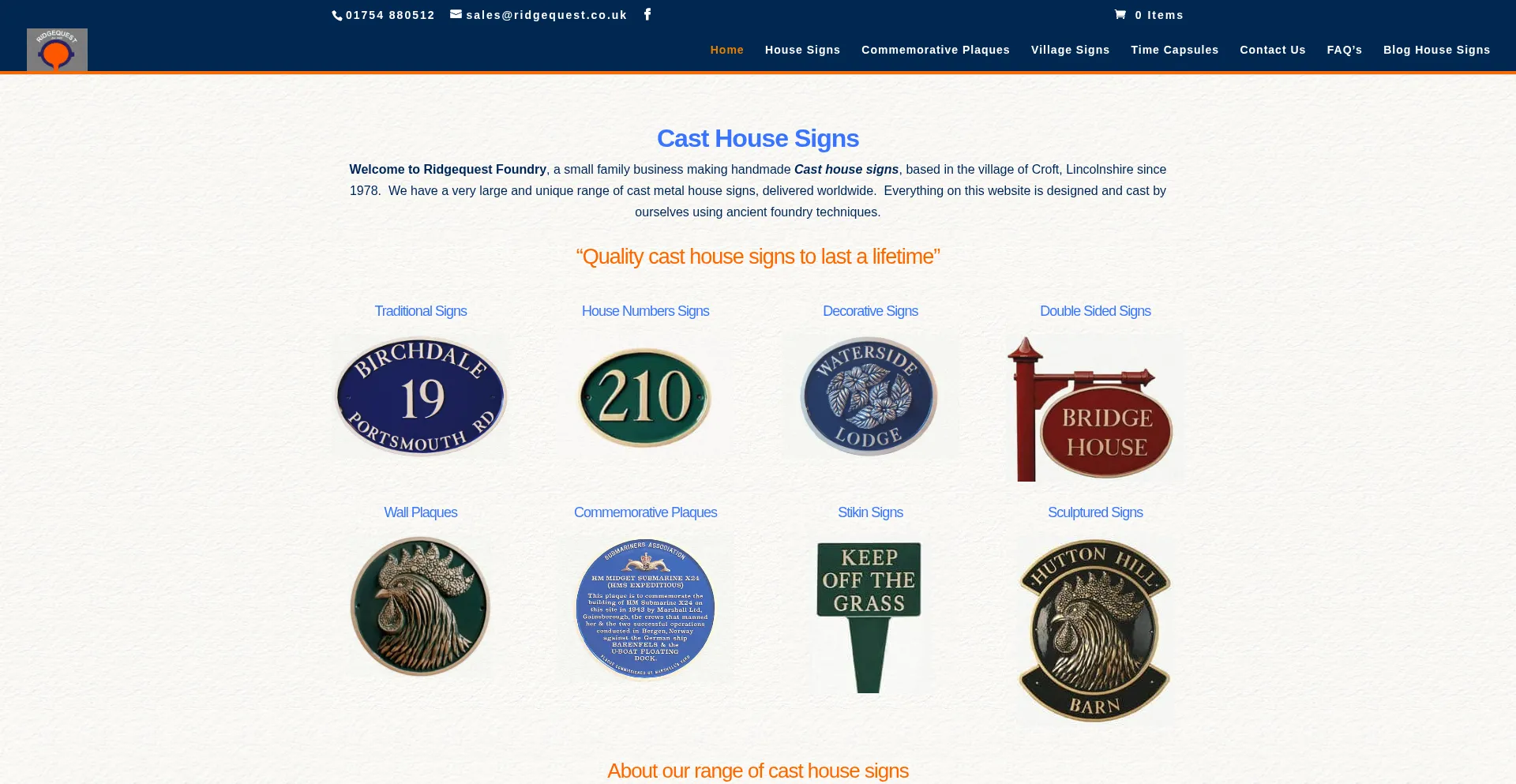 Website screenshot of Ridgequest.co.uk