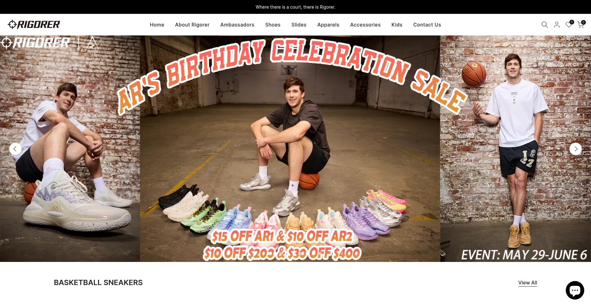 Website screenshot of Rigorer.com