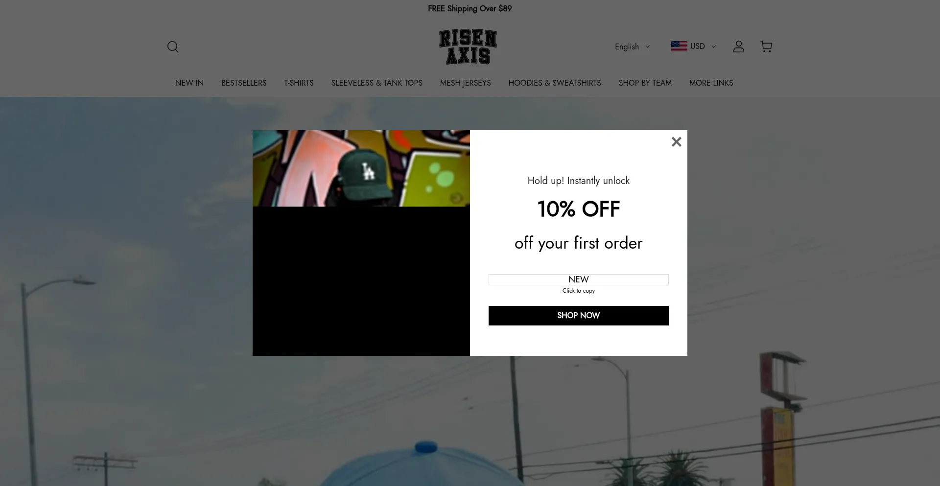 Website screenshot of Risenaxis.com