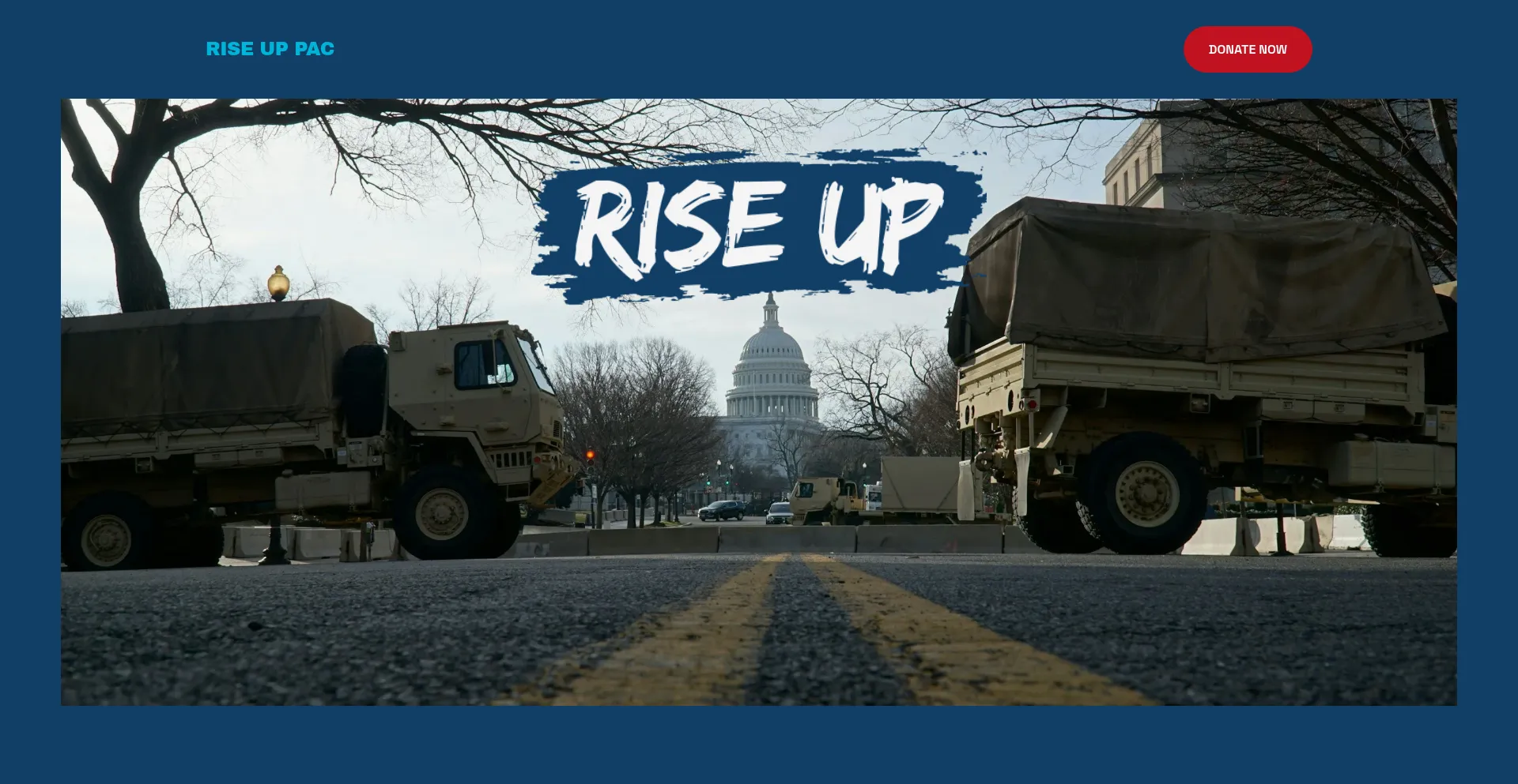 Website screenshot of Riseuppac.com