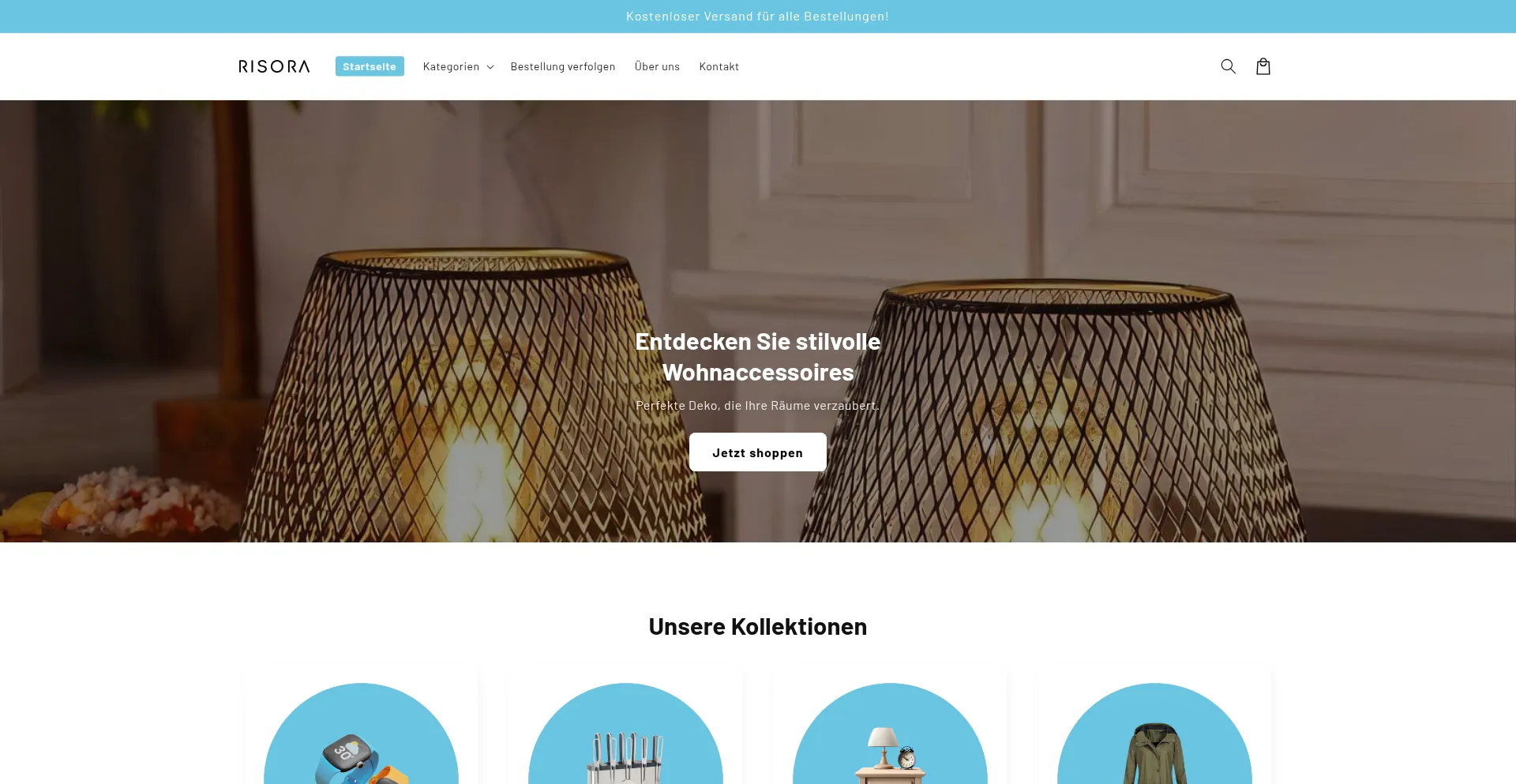 Website screenshot of Risora.de
