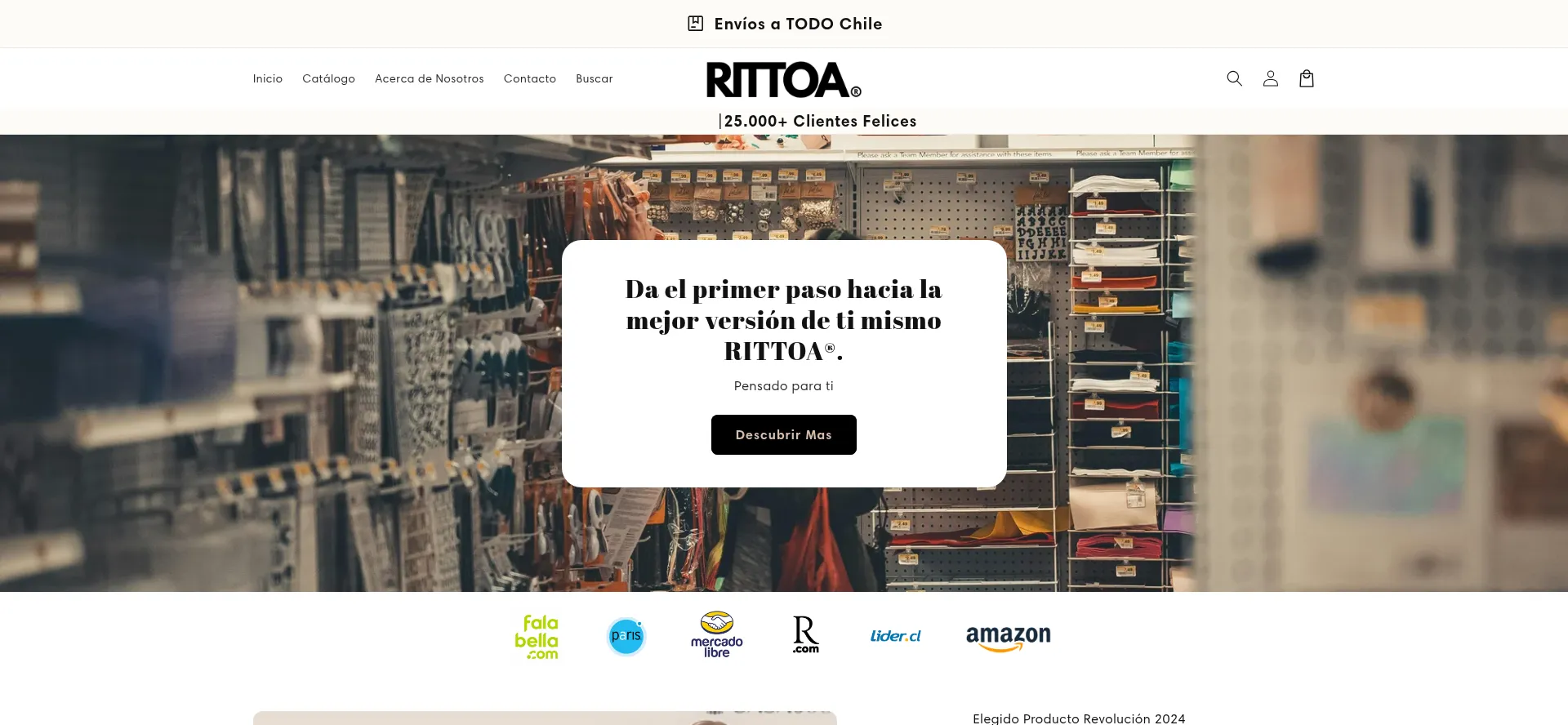 Website screenshot of Rittoa.com