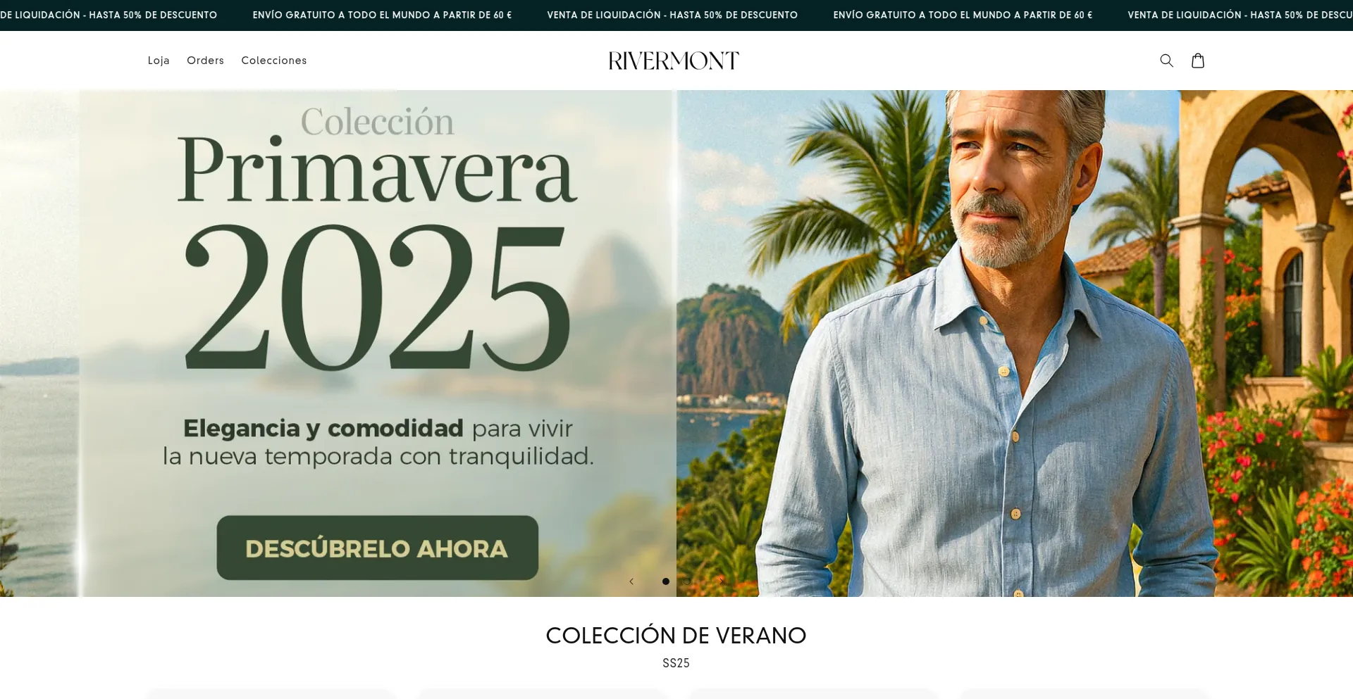 Website screenshot of Rivermont.es