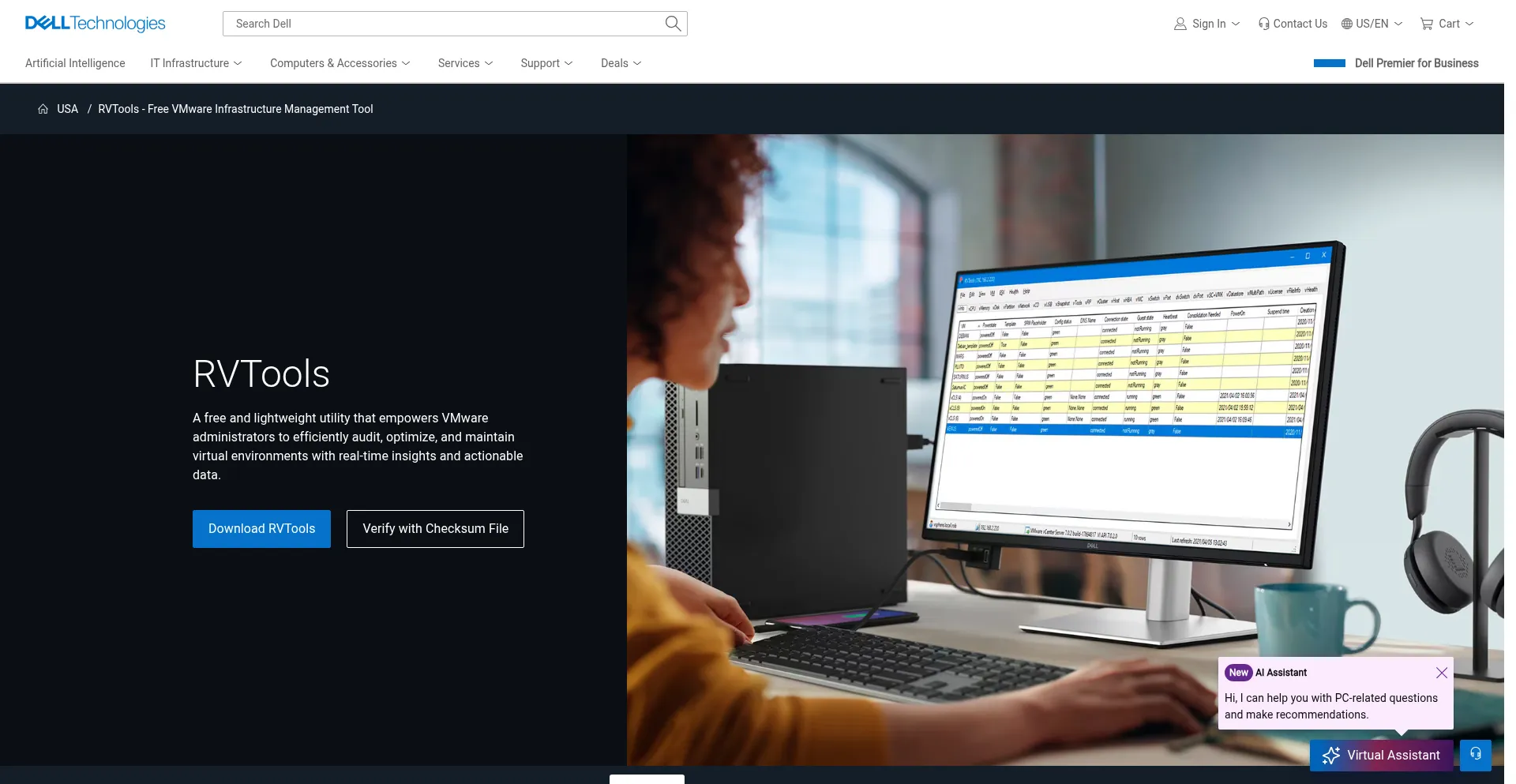 Website screenshot of Robware.net