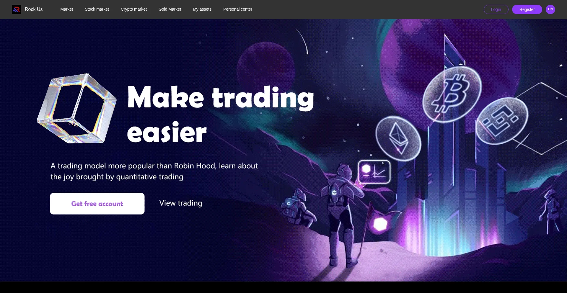 Website screenshot of Rockuspro.com