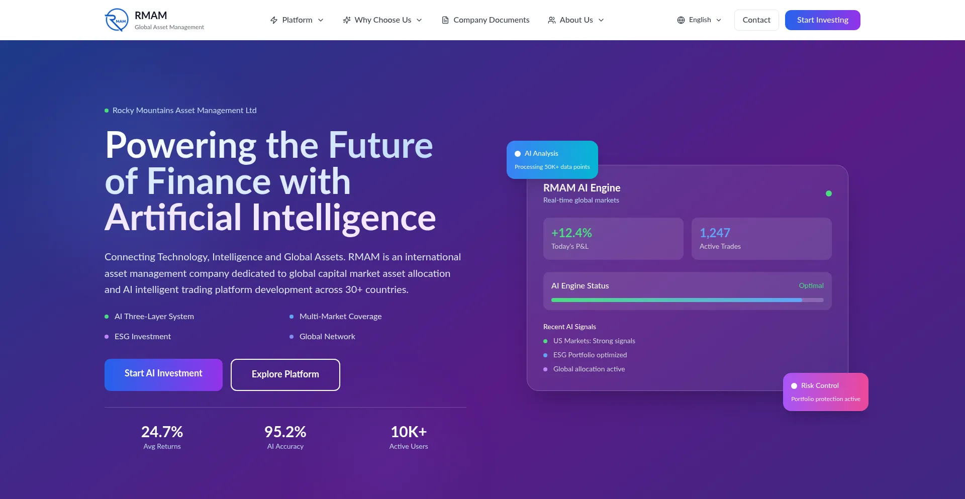 Website screenshot of Rockyrmam.com