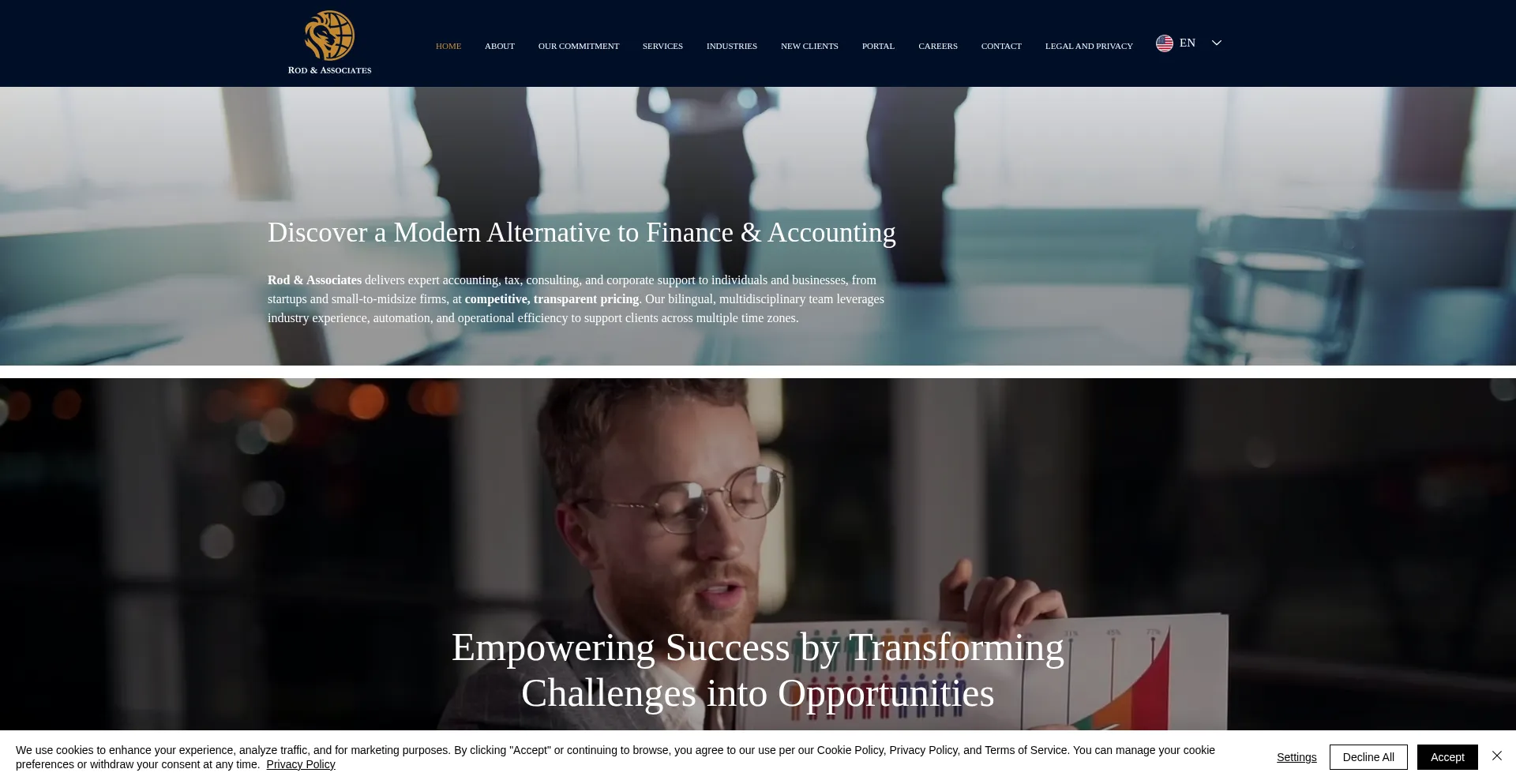 Website screenshot of Rodandassociates.com