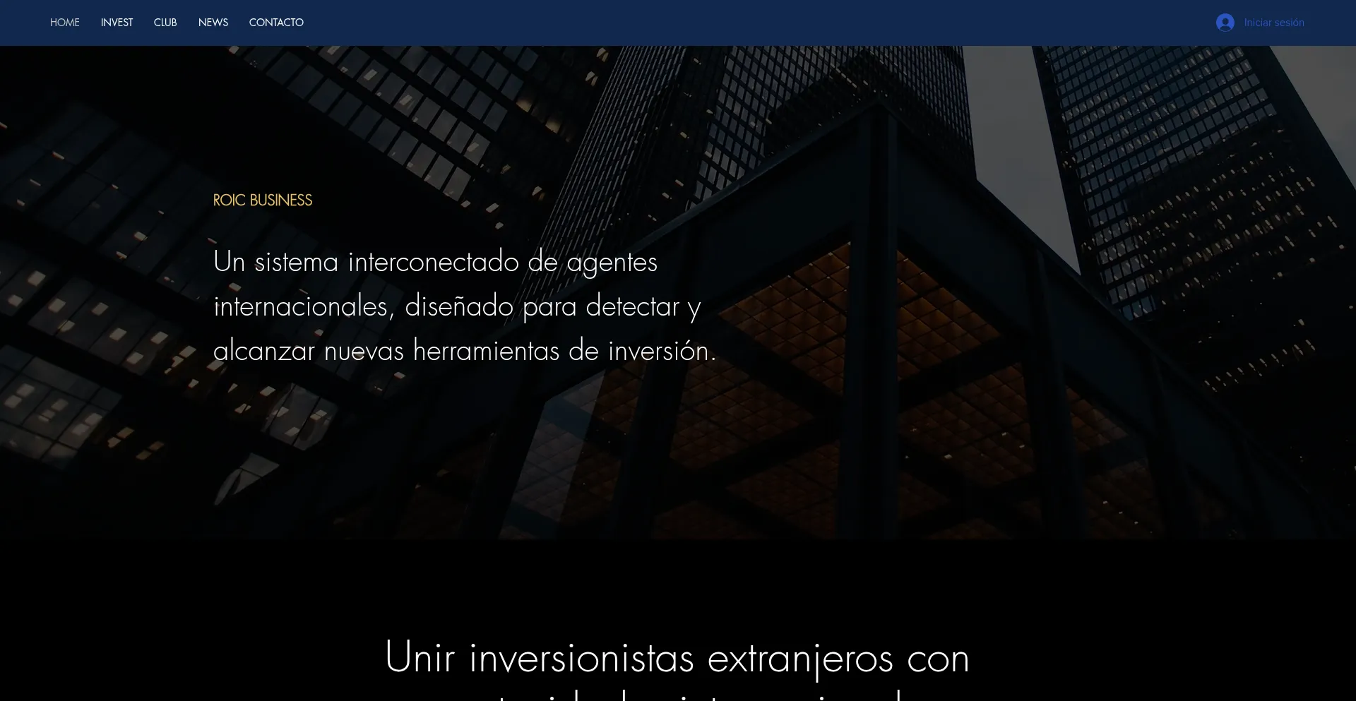 Website screenshot of Roicbusiness.com