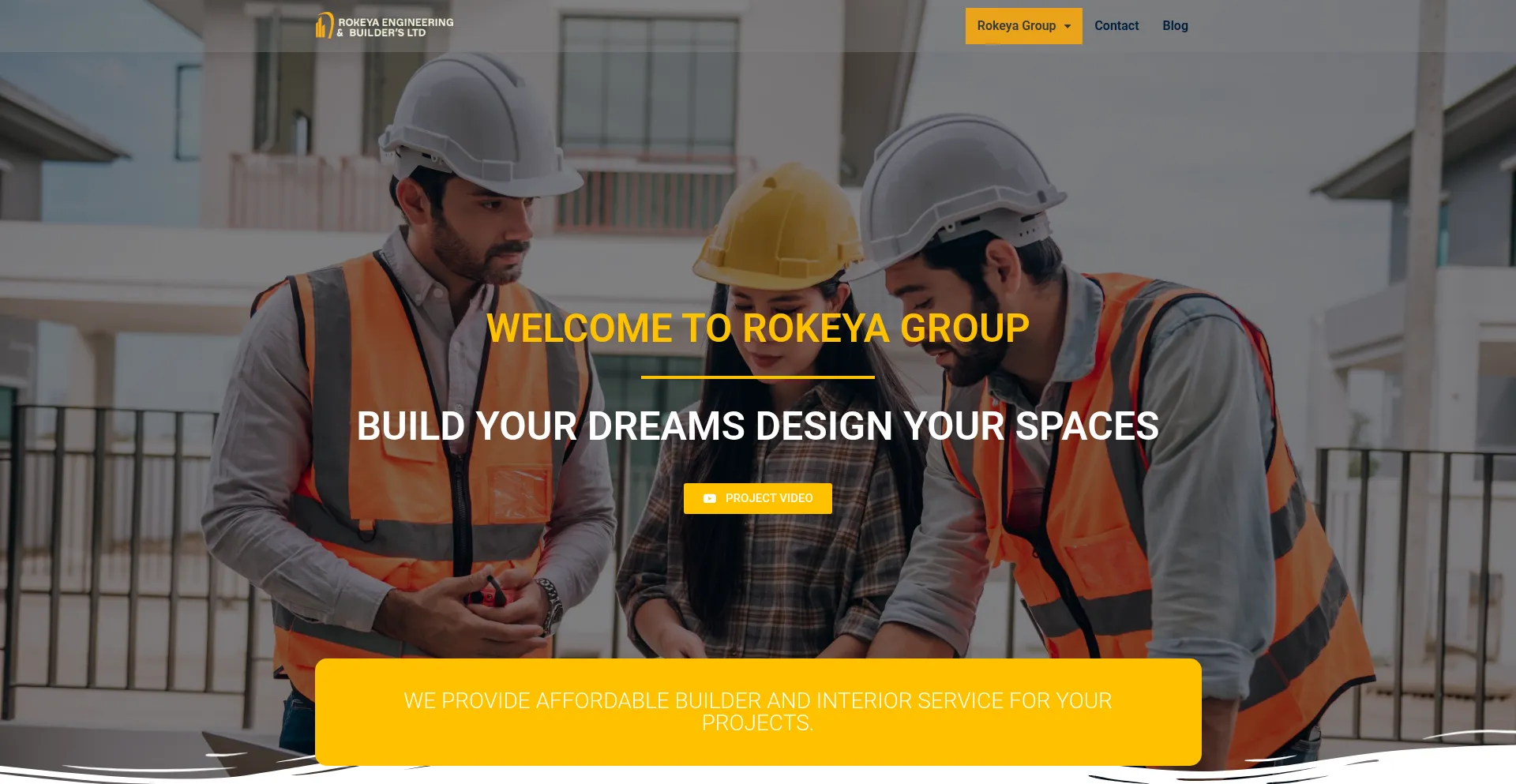 Website screenshot of Rokeyainterior.com