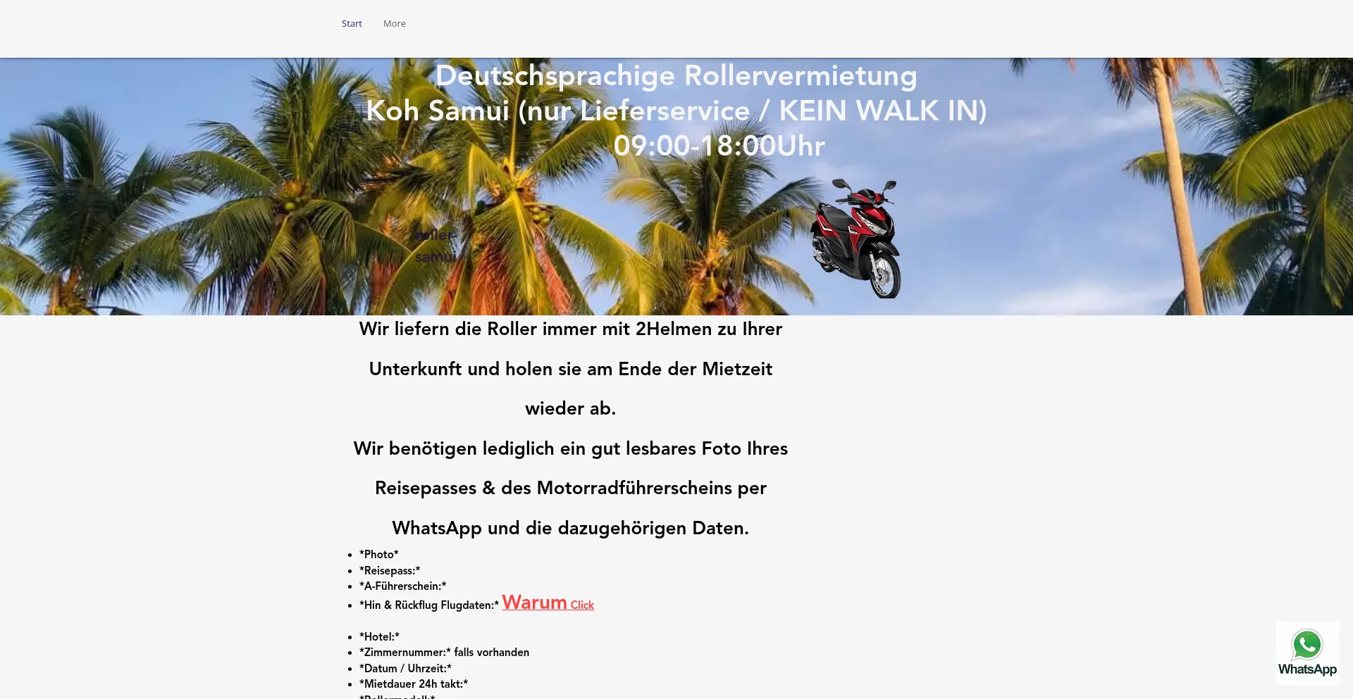 Website screenshot of Roller-scooter-tour-samui.com