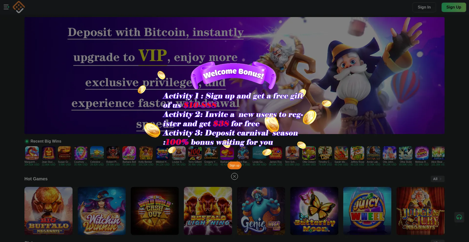 Website screenshot of Rollfortunecasino.com