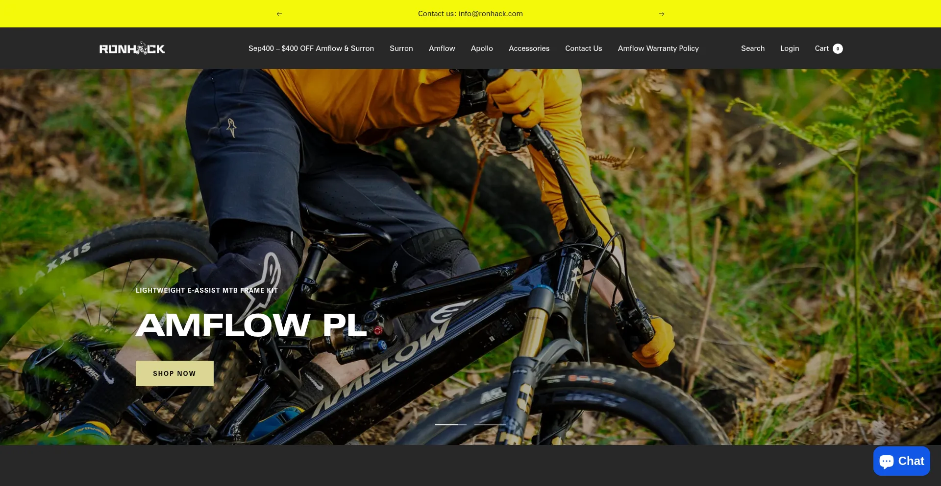 Website screenshot of Ronhack.com