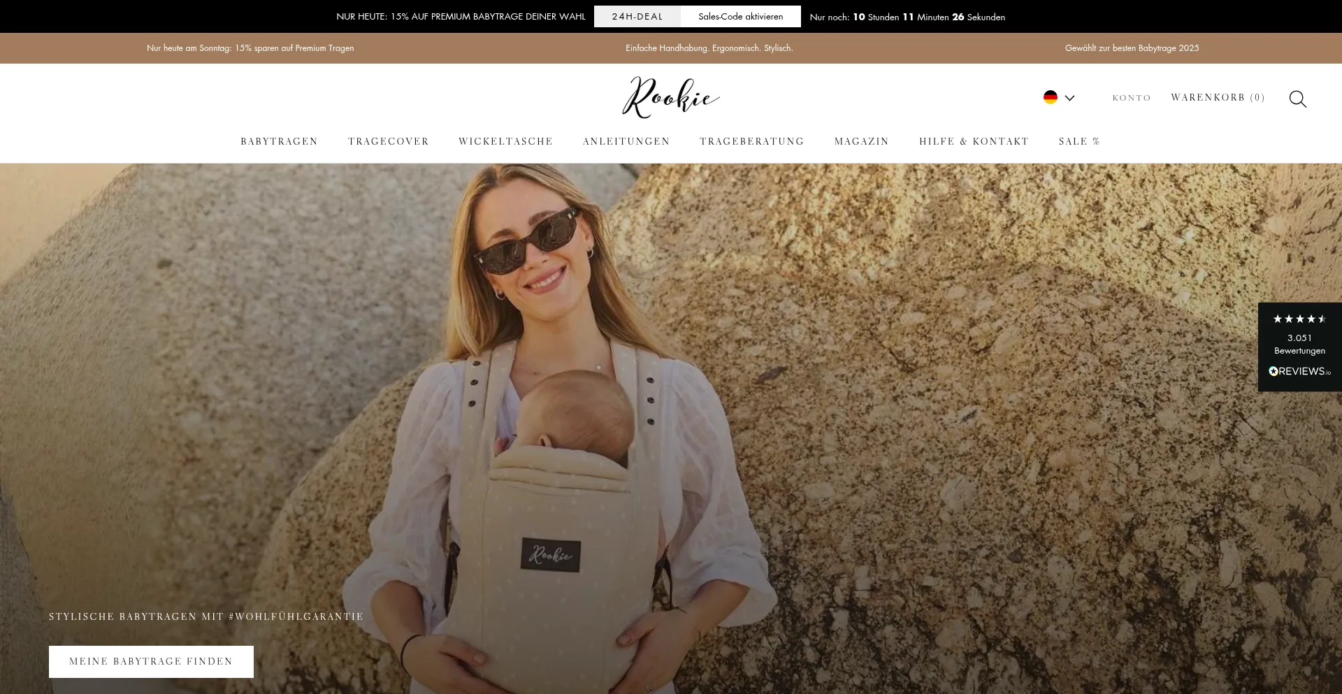 Website screenshot of Rookie-baby.com
