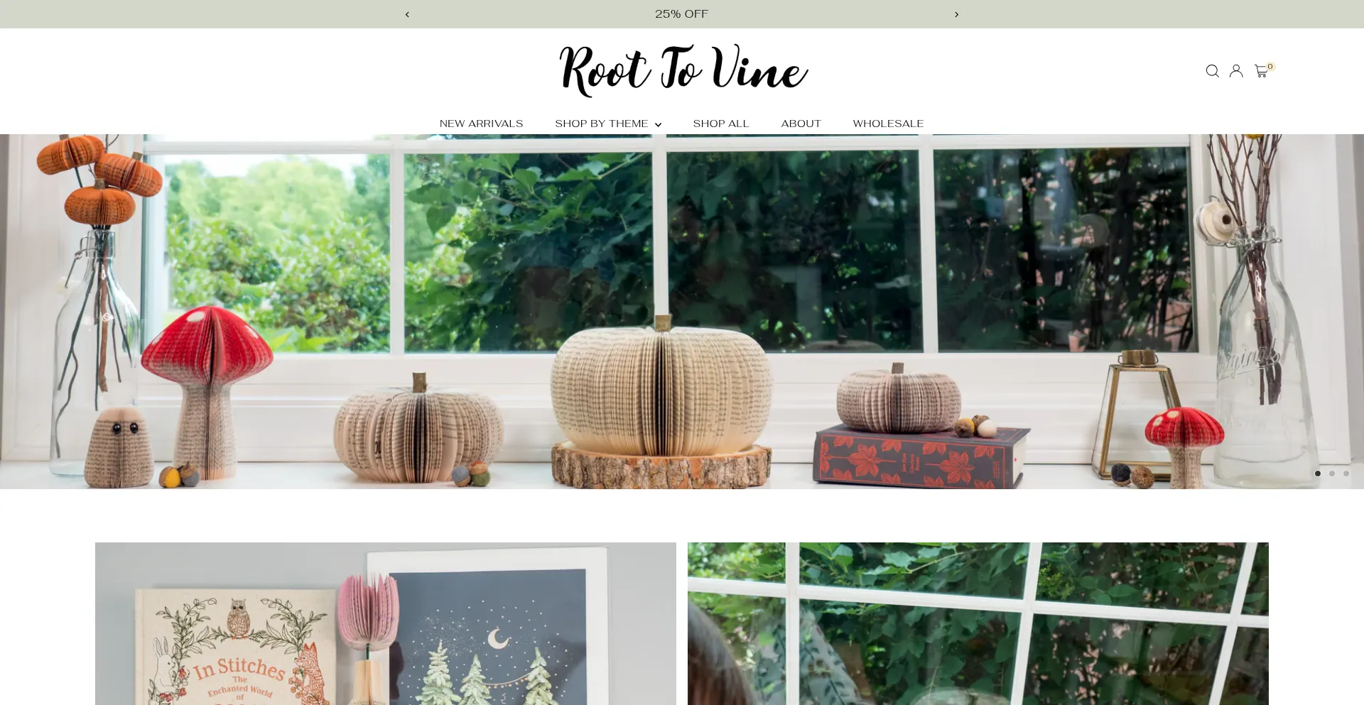 Website screenshot of Roottovineshop.com