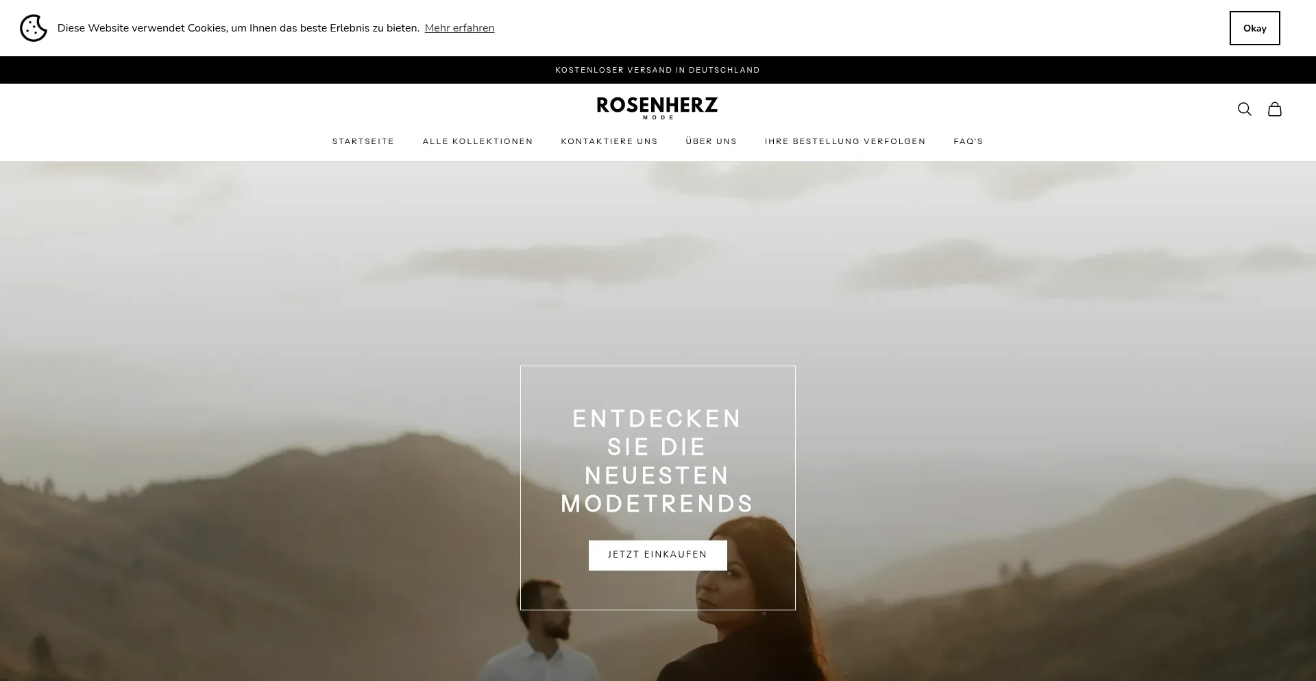 Website screenshot of Rosenherzmode.de