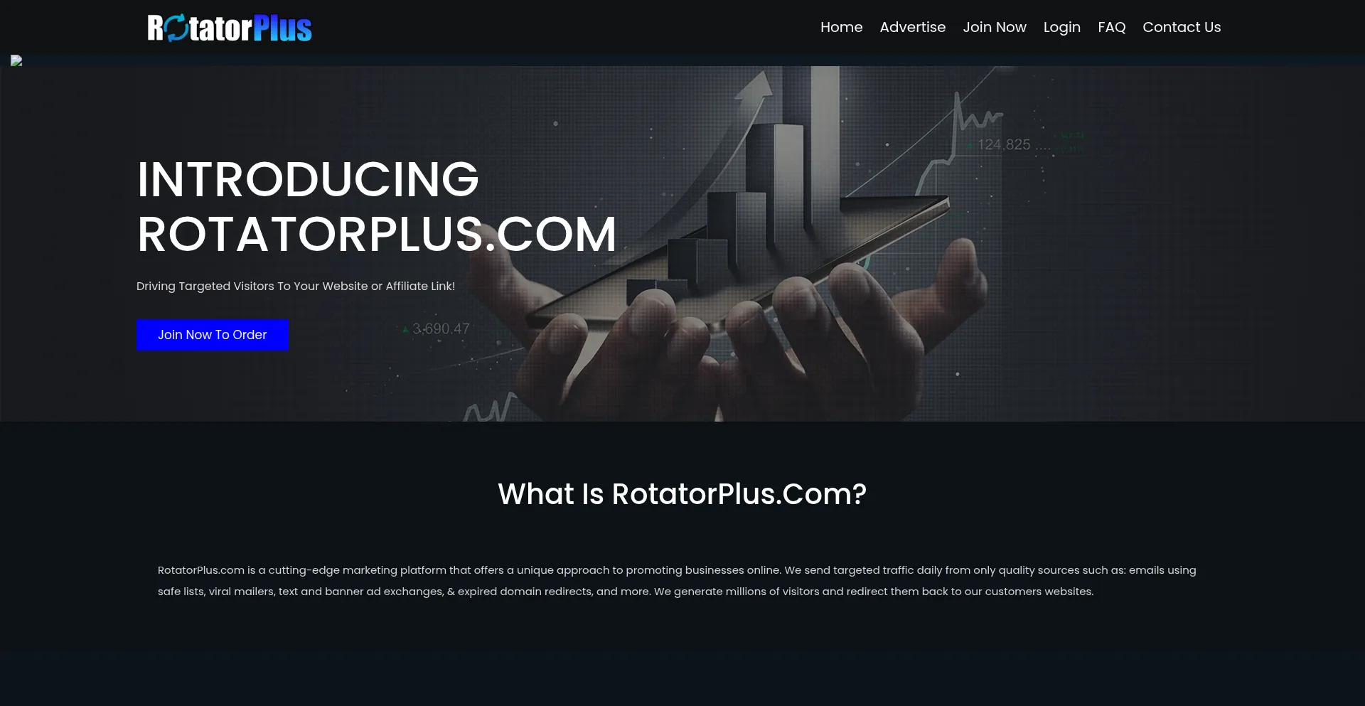 Website screenshot of Rotatorplus.com