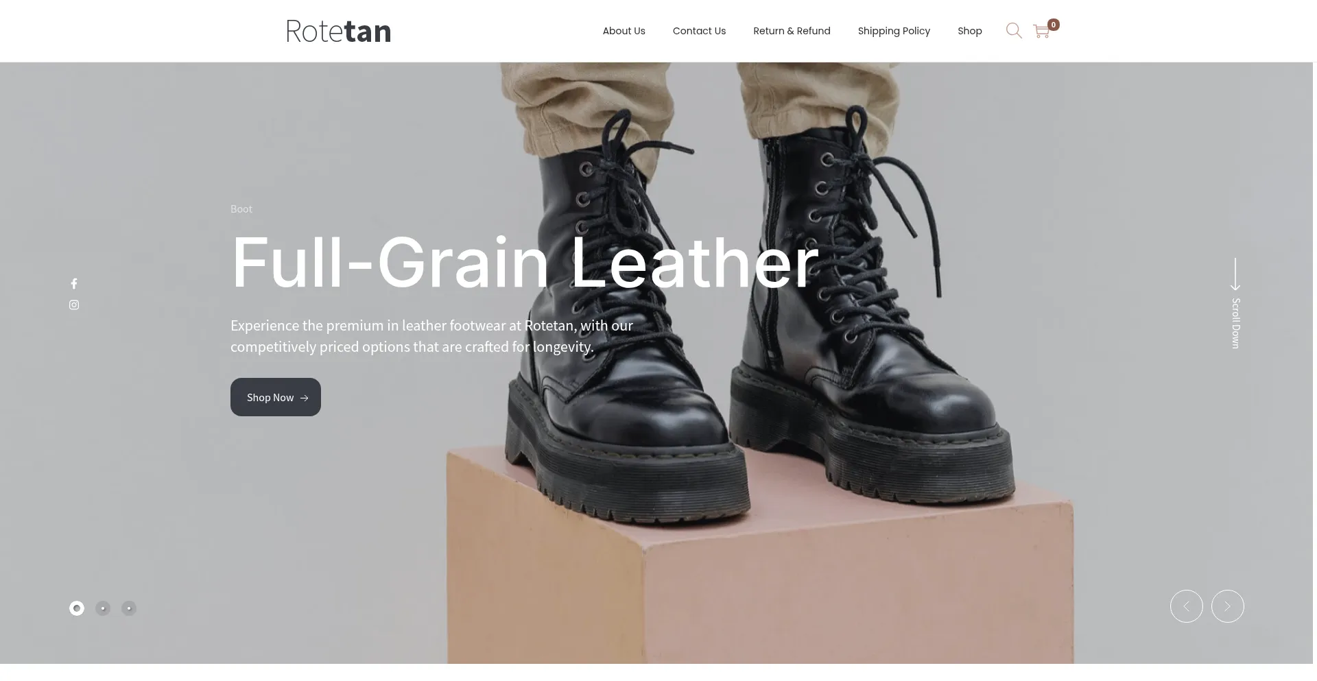 Website screenshot of Rotetan.com