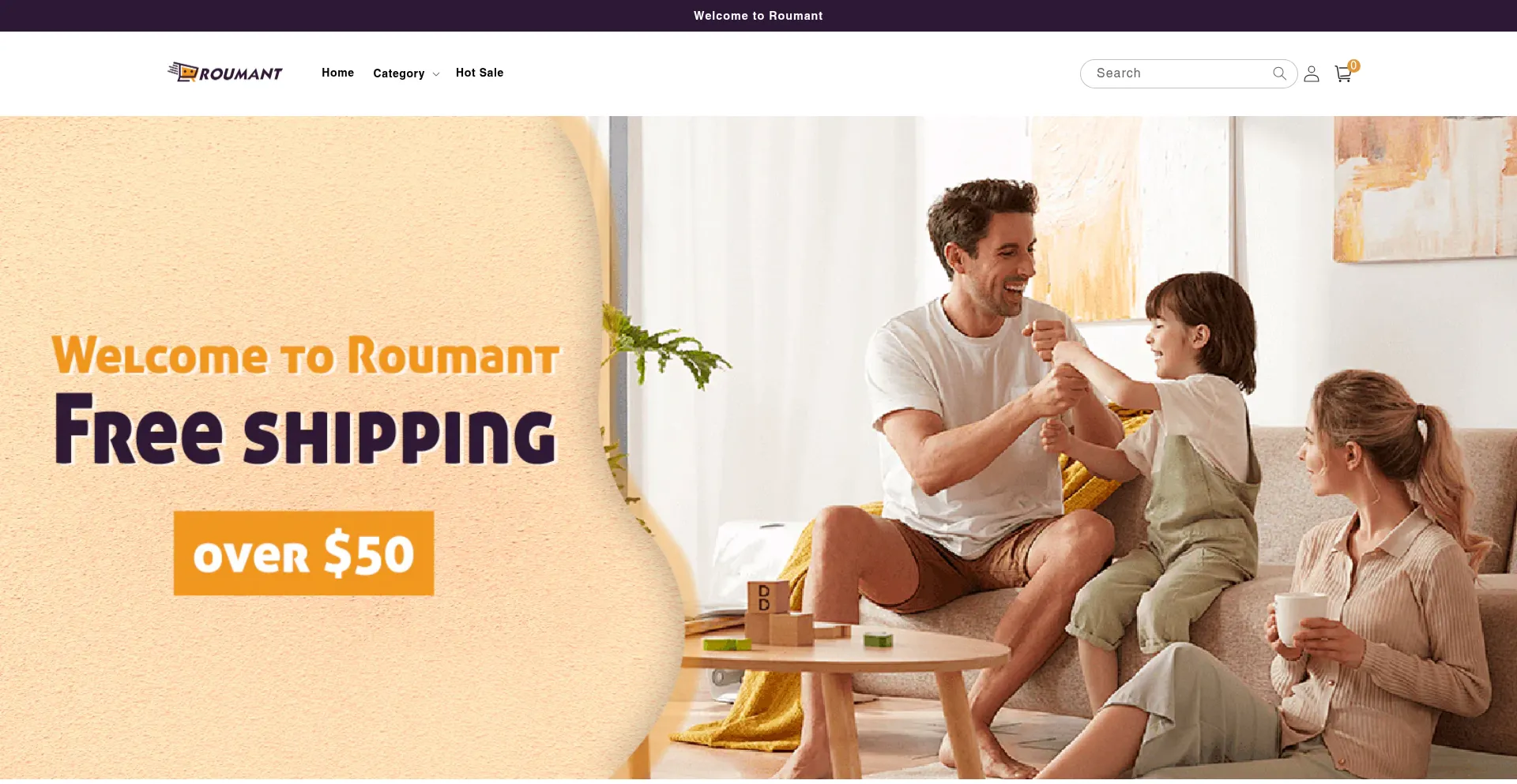 Website screenshot of Roumant.com