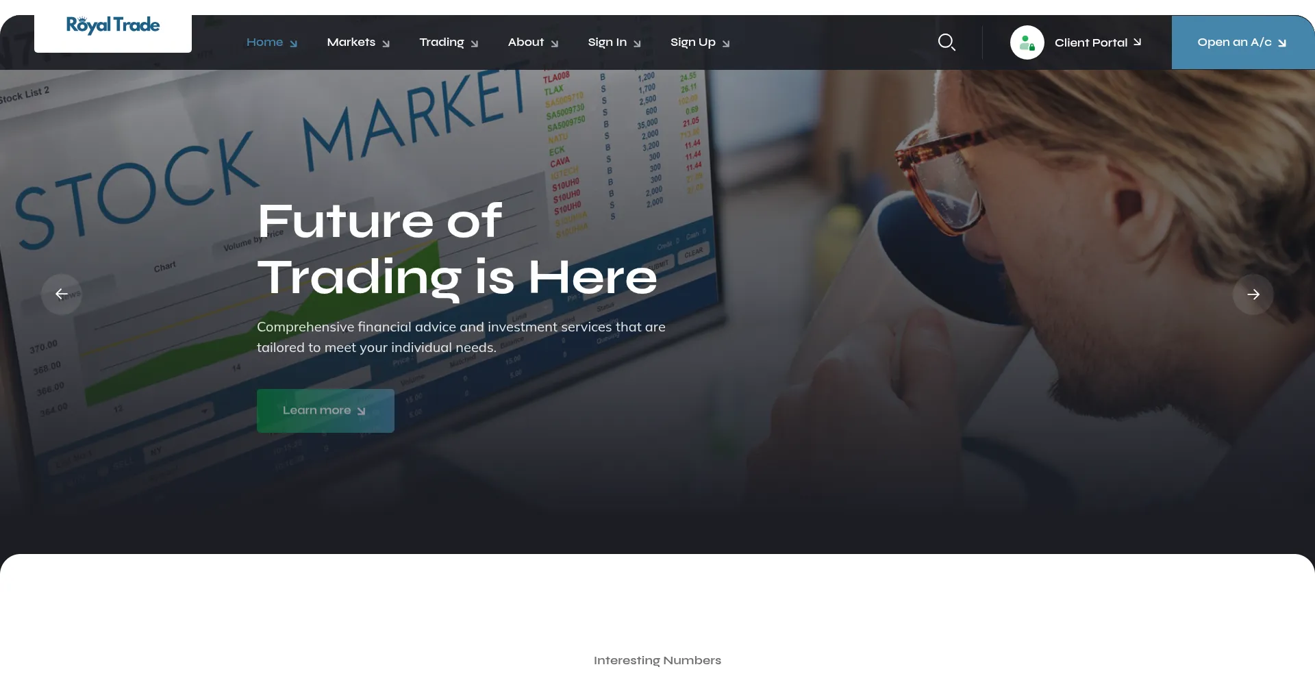 Website screenshot of Royaltradeltd.com