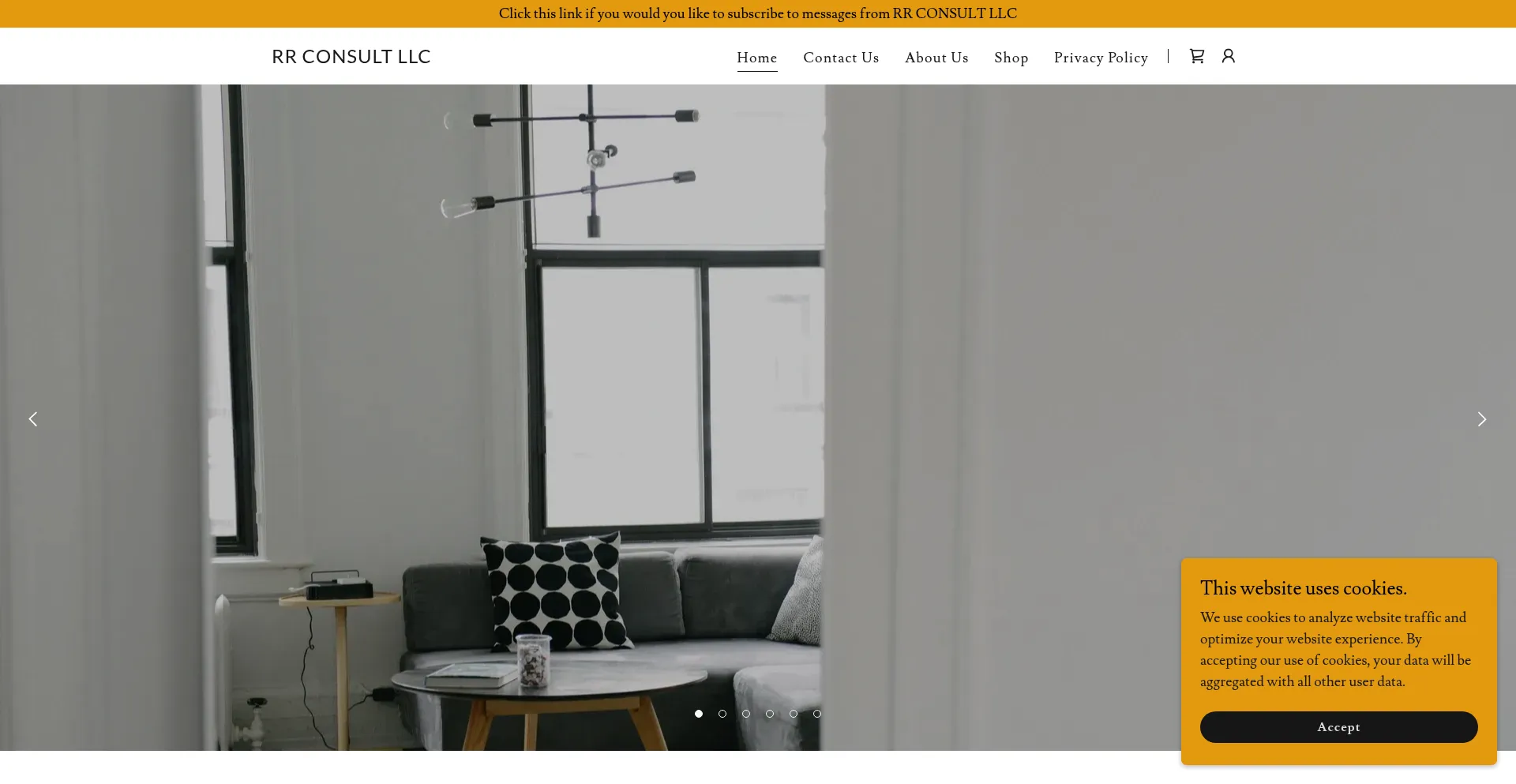 Website screenshot of Rrconsultllc.com