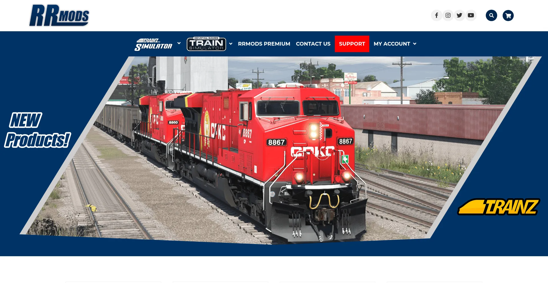 Website screenshot of Rrmods.com