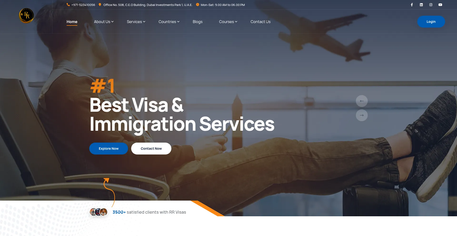 Rrvisas.com Screenshot
