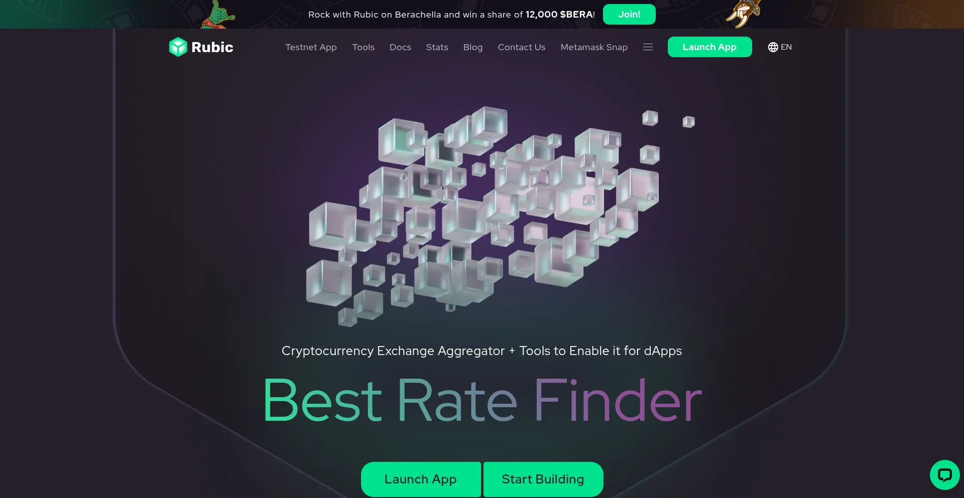 Website screenshot of Rubic.exchange