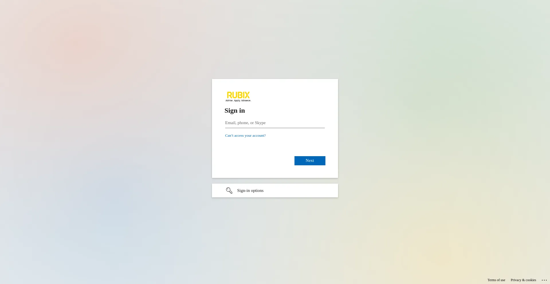 Website screenshot of Rubix.works
