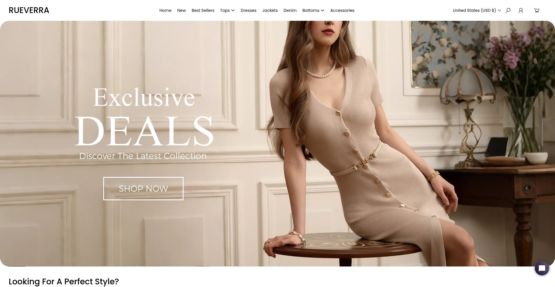 Website screenshot of Rueverra.com
