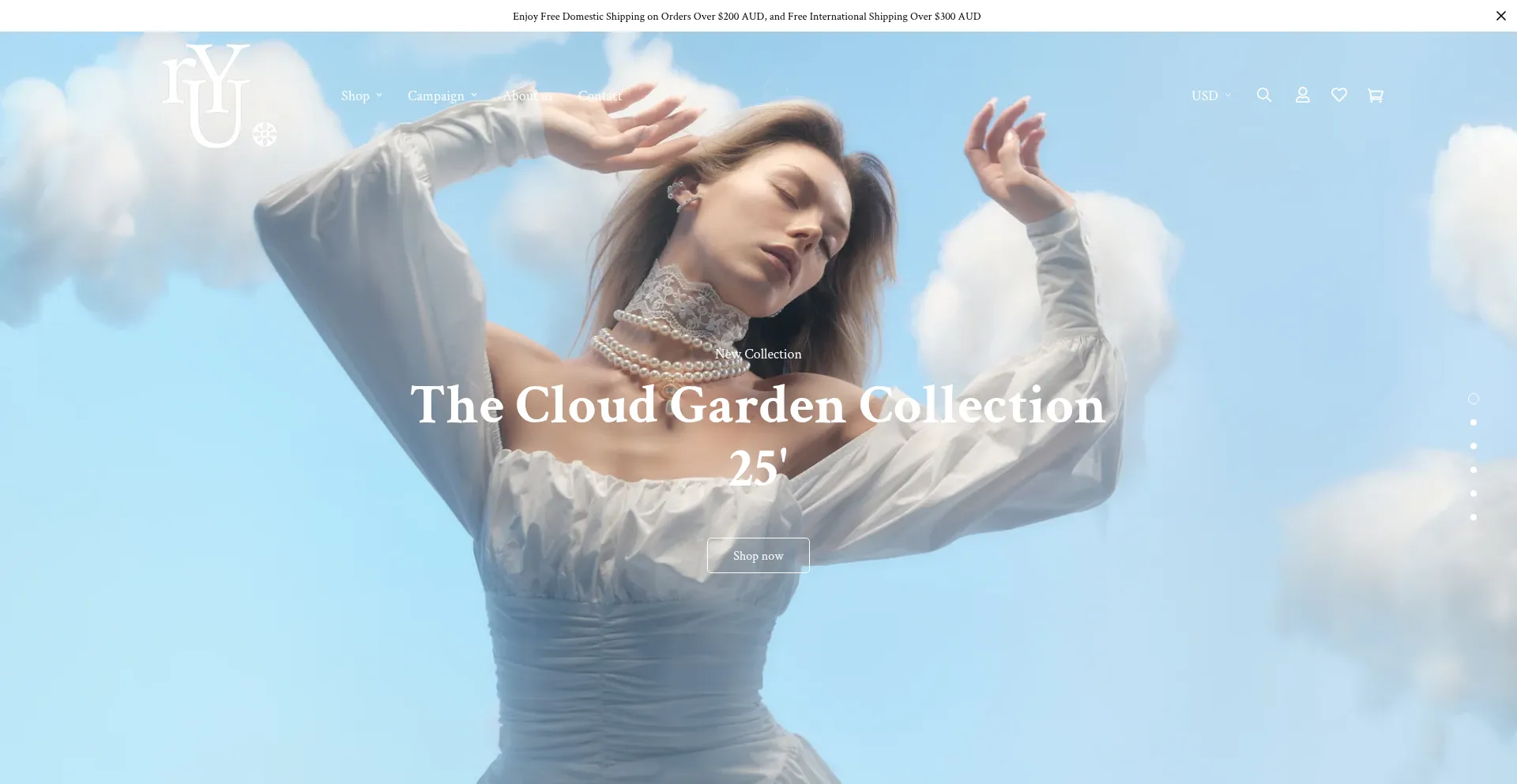 Website screenshot of Ryulabel.com