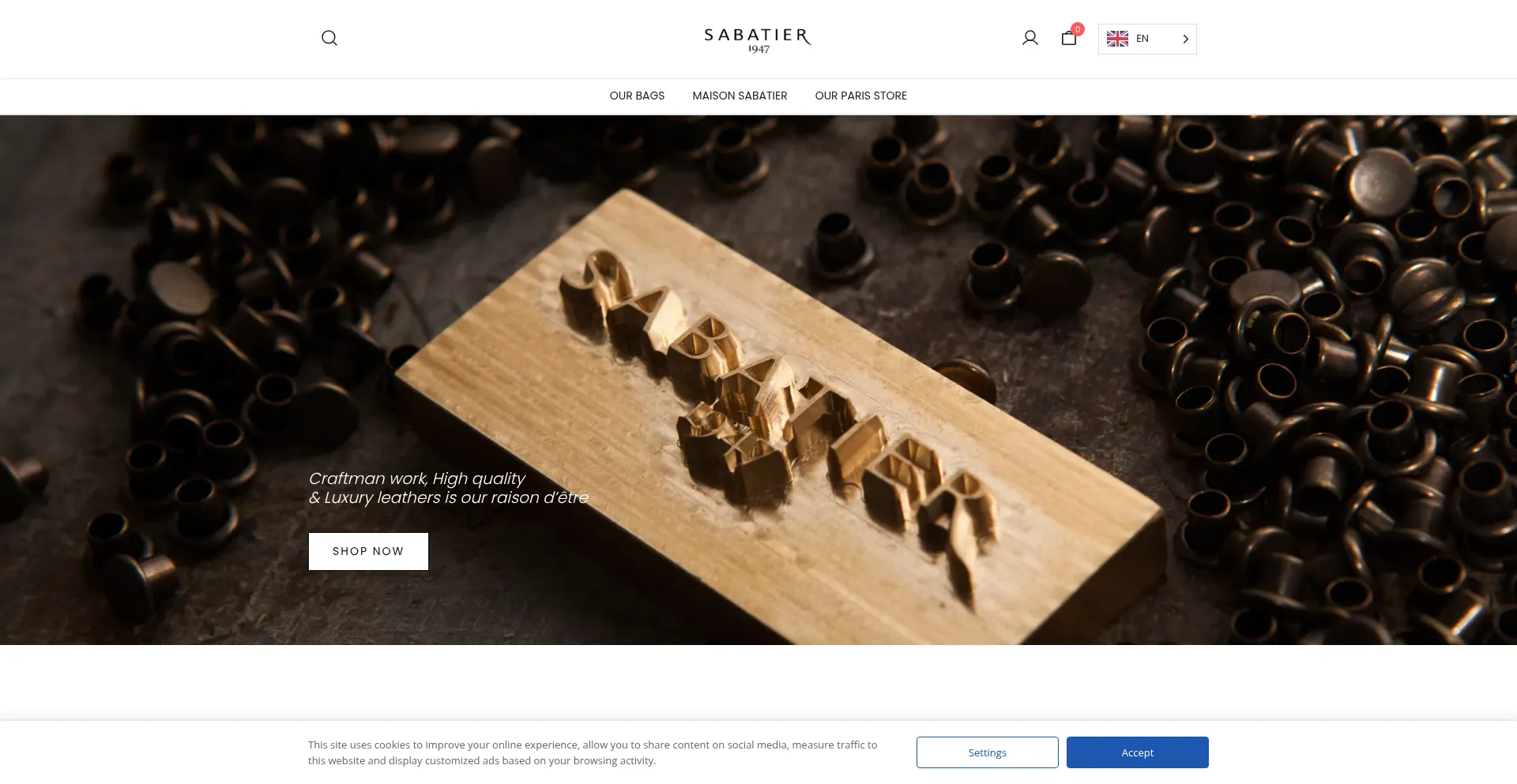 Website screenshot of Sabatier1947.com