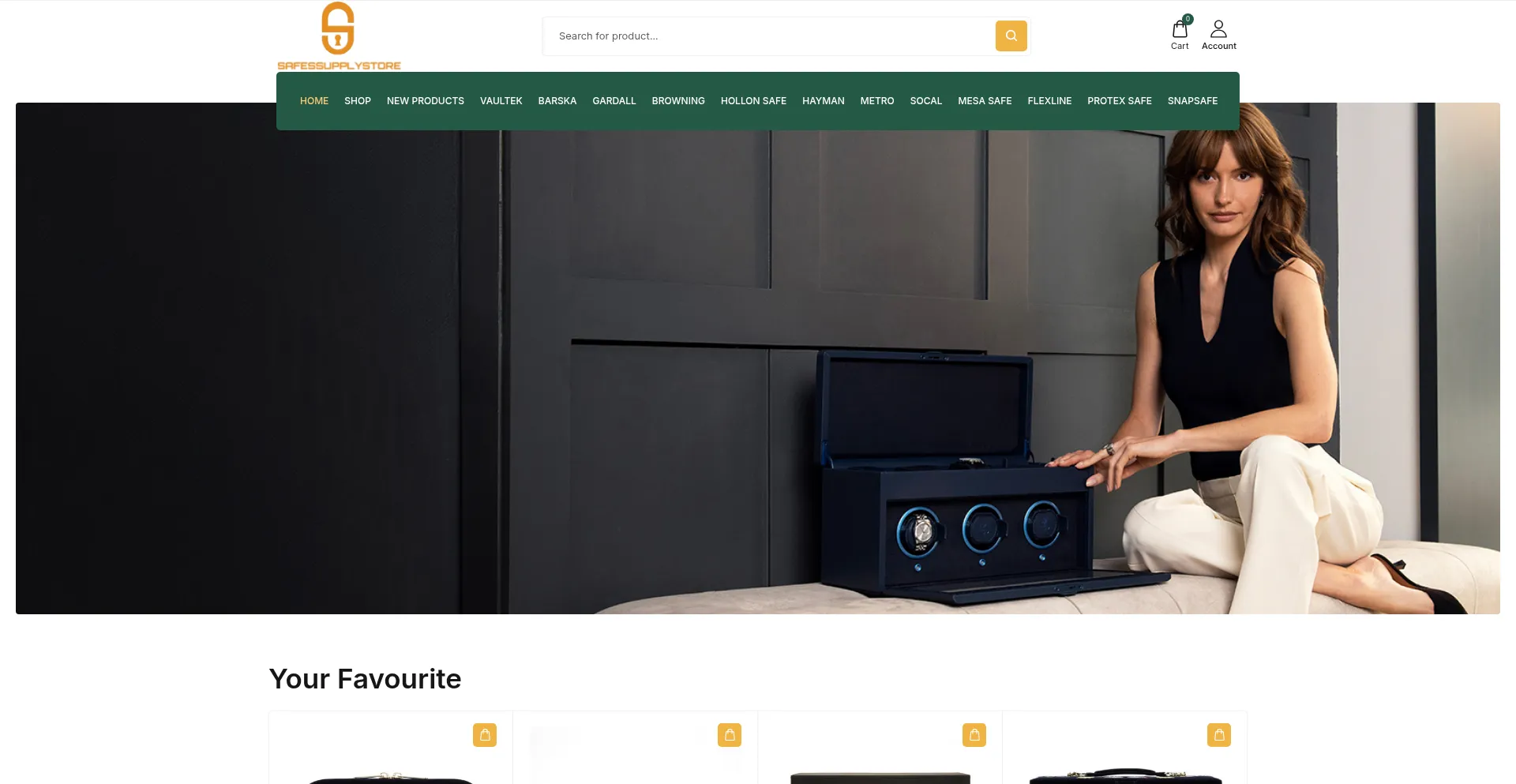 Website screenshot of Safessupplystore.com