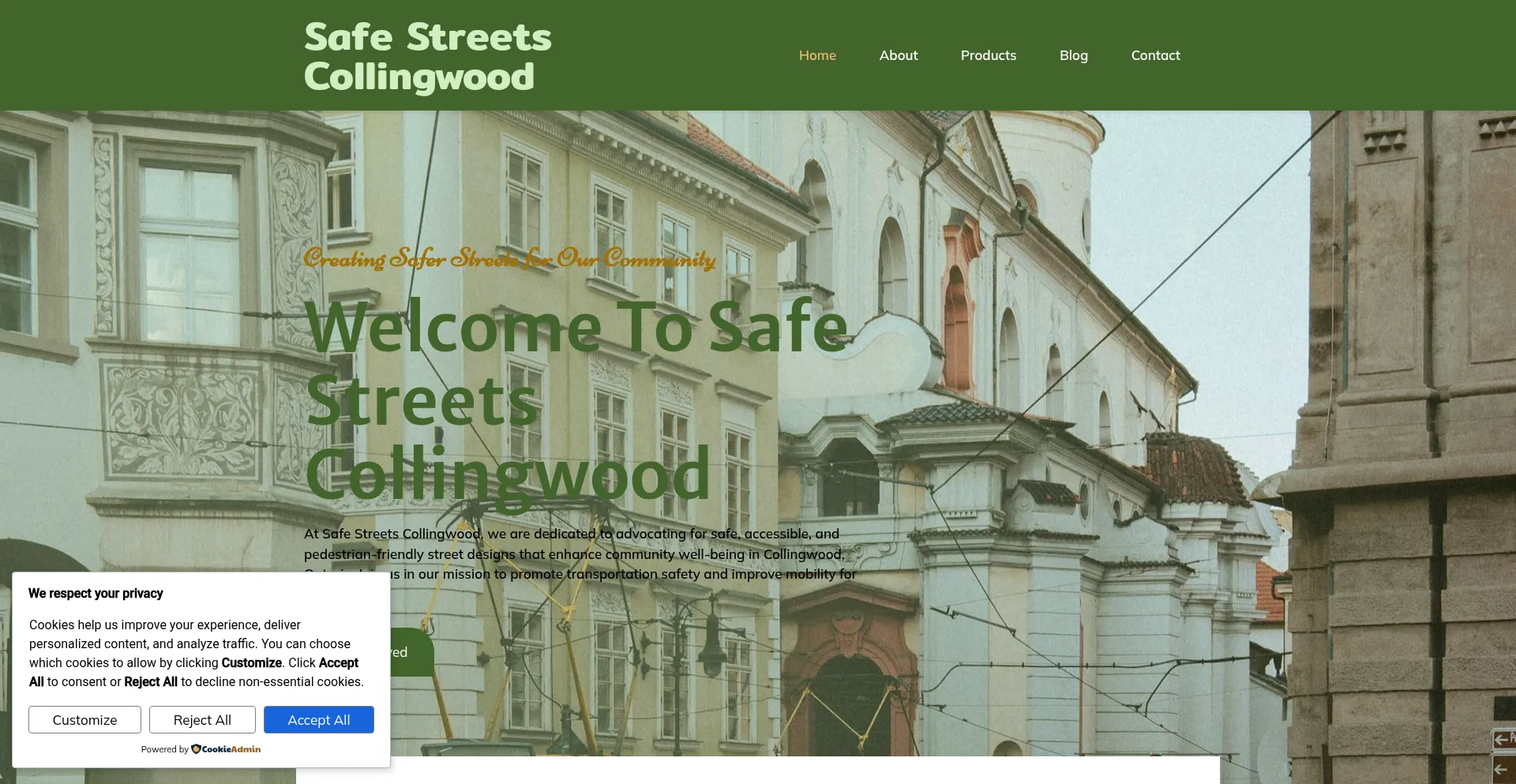 Safestreetscollingwood.com Screenshot