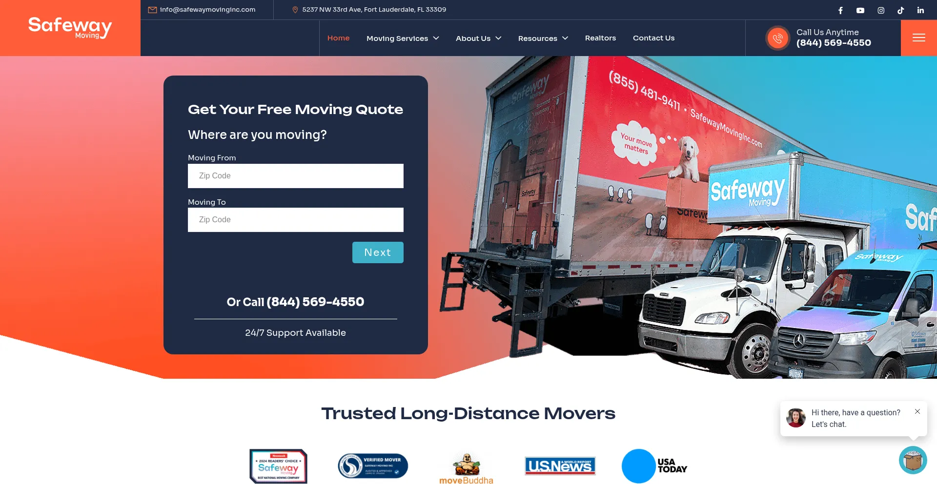 Safewaymovinginc.com Screenshot