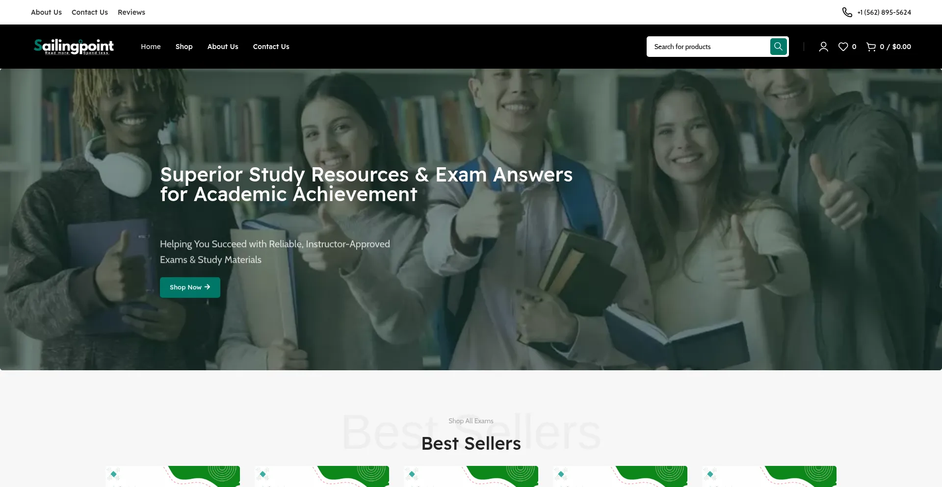 Website screenshot of Sailingpoint.shop