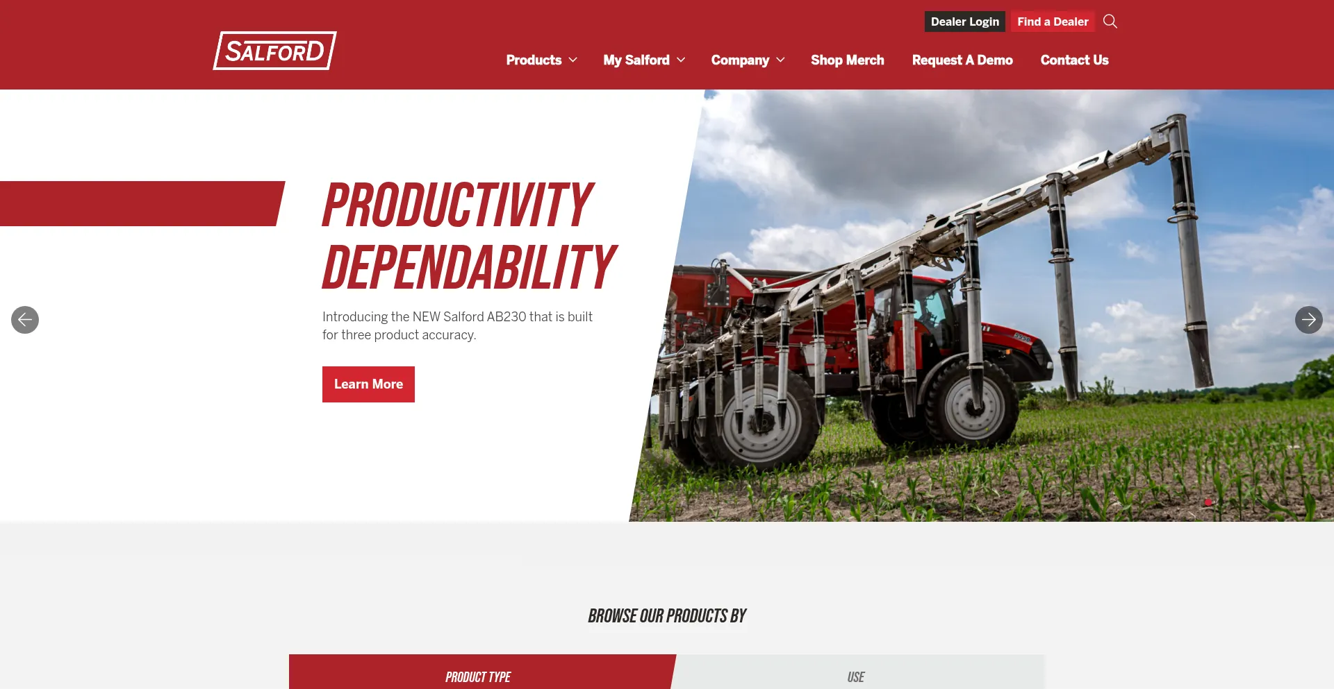 Website screenshot of Salfordgroup.com