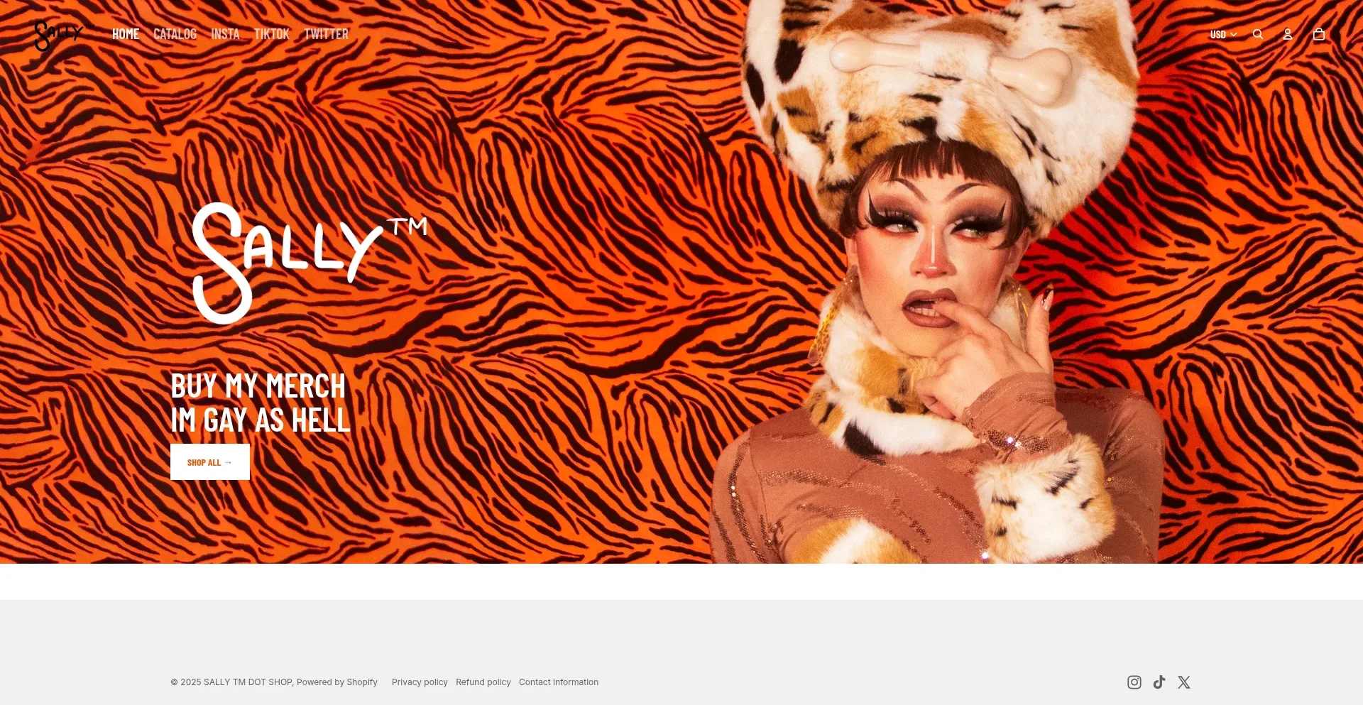 Website screenshot of Sallytrademark.com