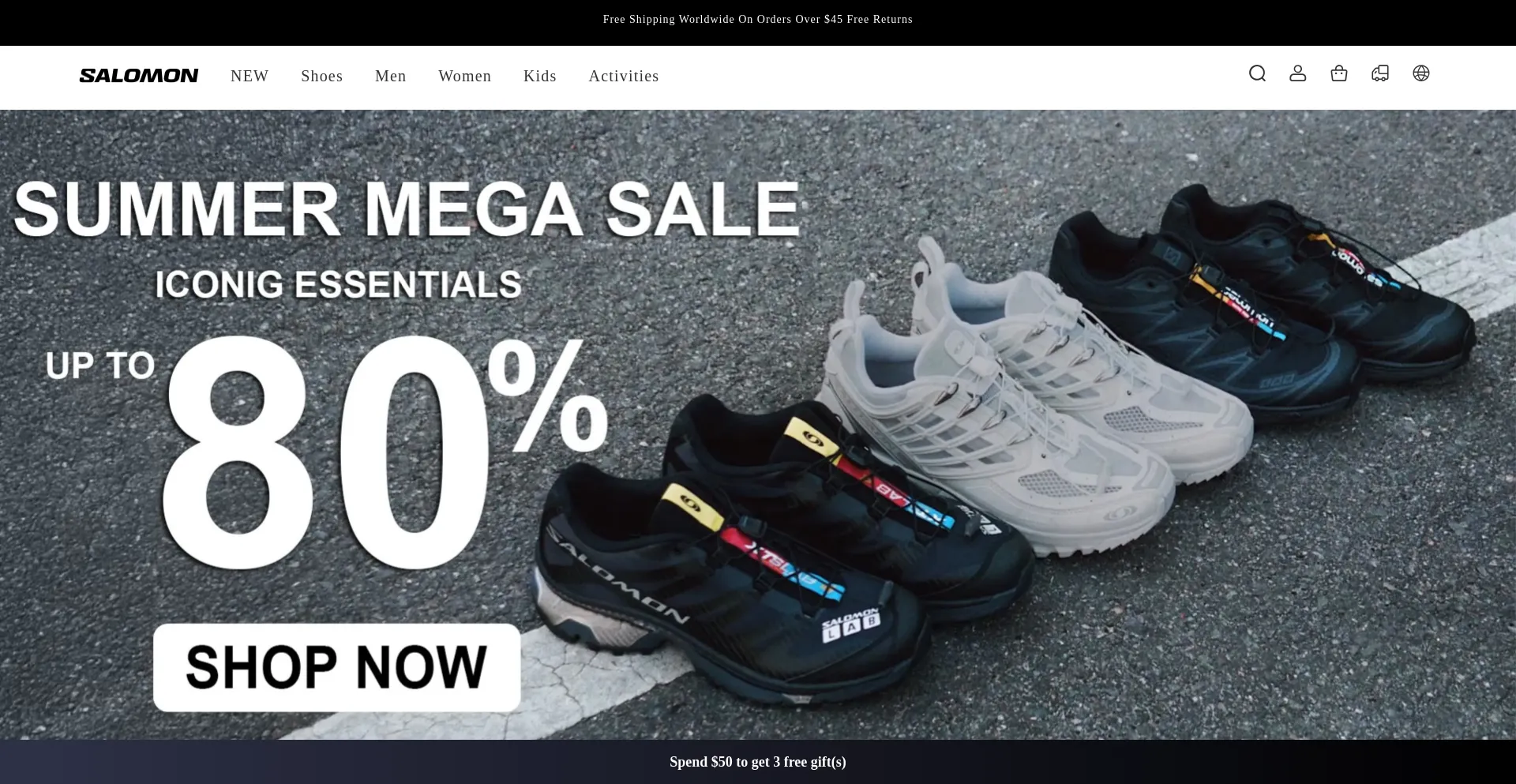 Website screenshot of Salomonoutlets.shop