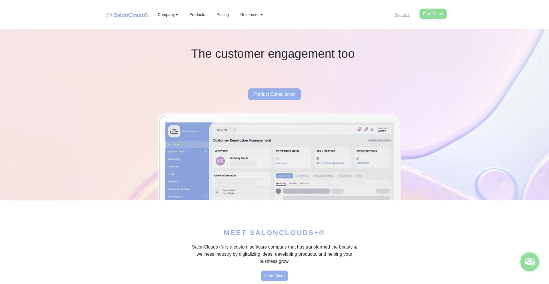 Saloncloudsplus.com Screenshot