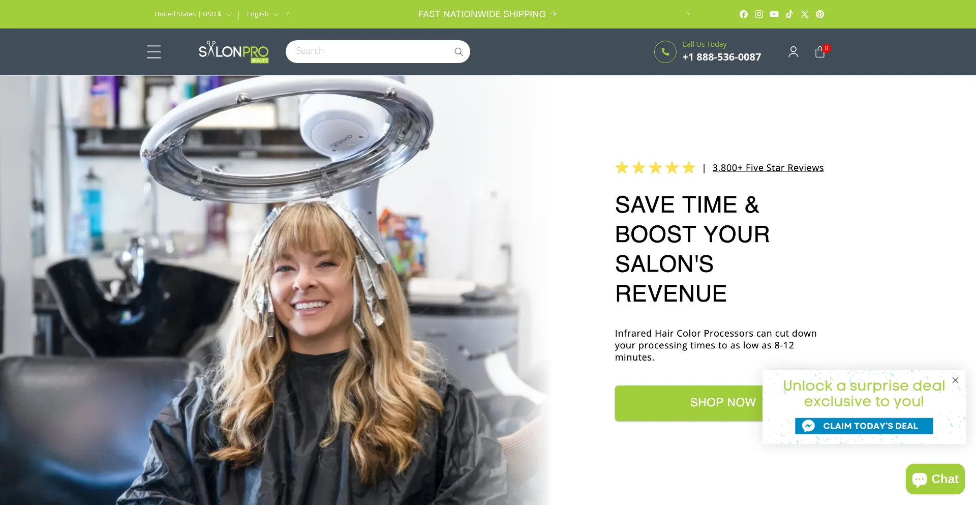 Website screenshot of Salonprobeauty.com