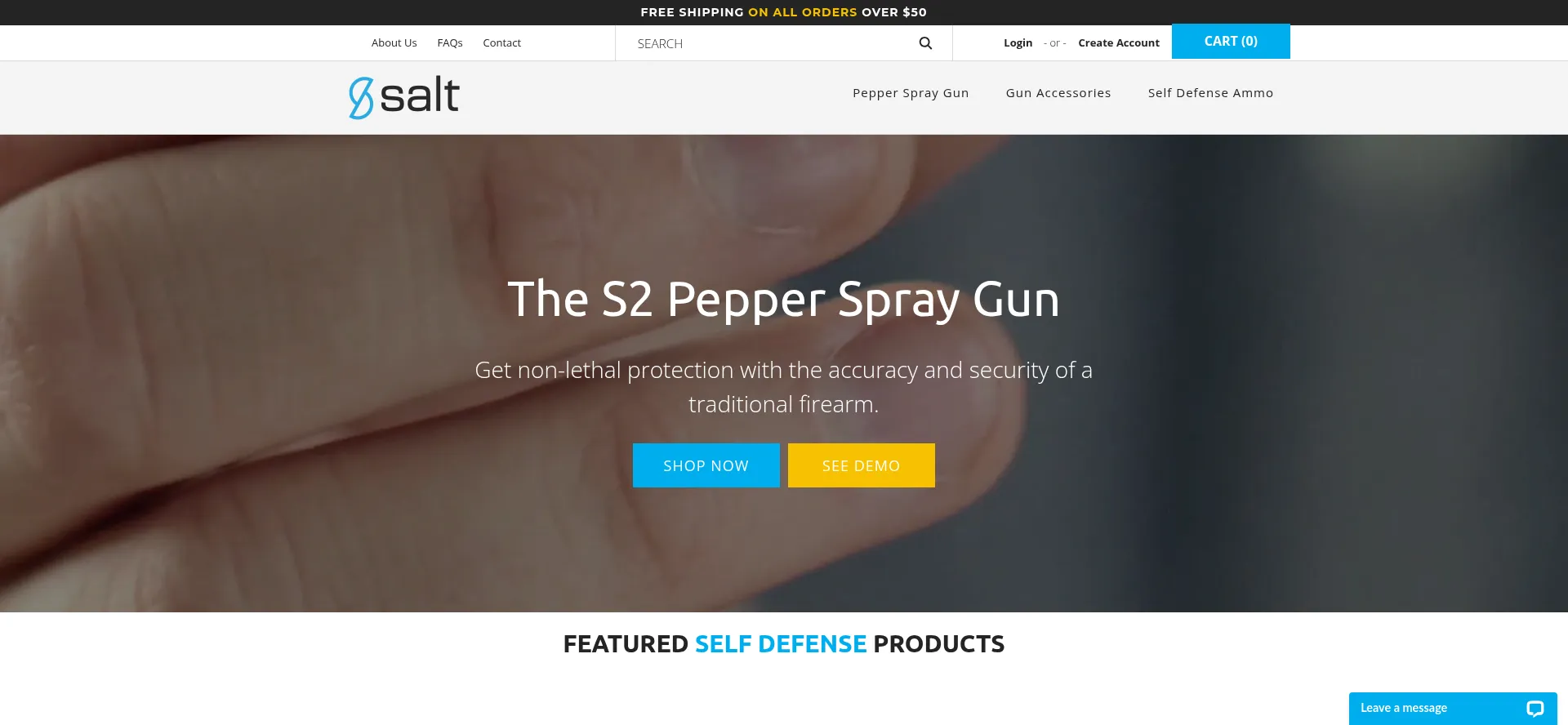 Website screenshot of Saltsupply.com