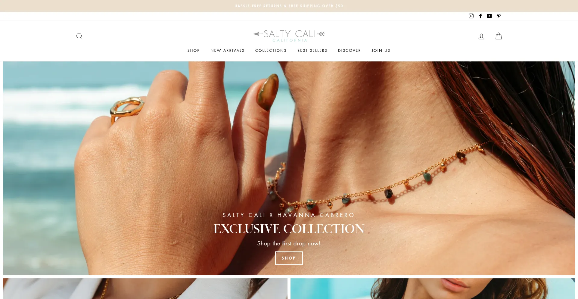 Website screenshot of Saltycali.com