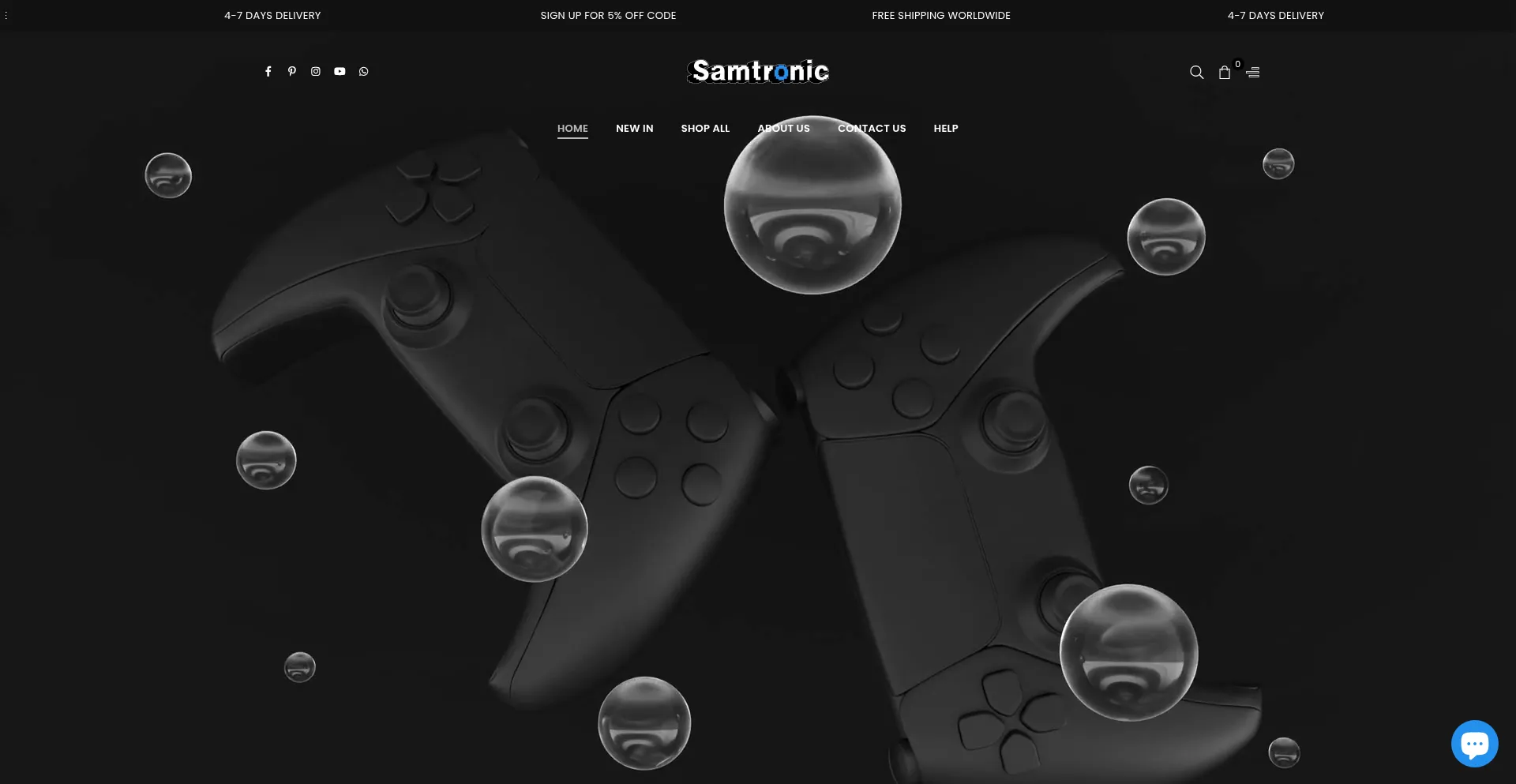 Website screenshot of Samtronic.co