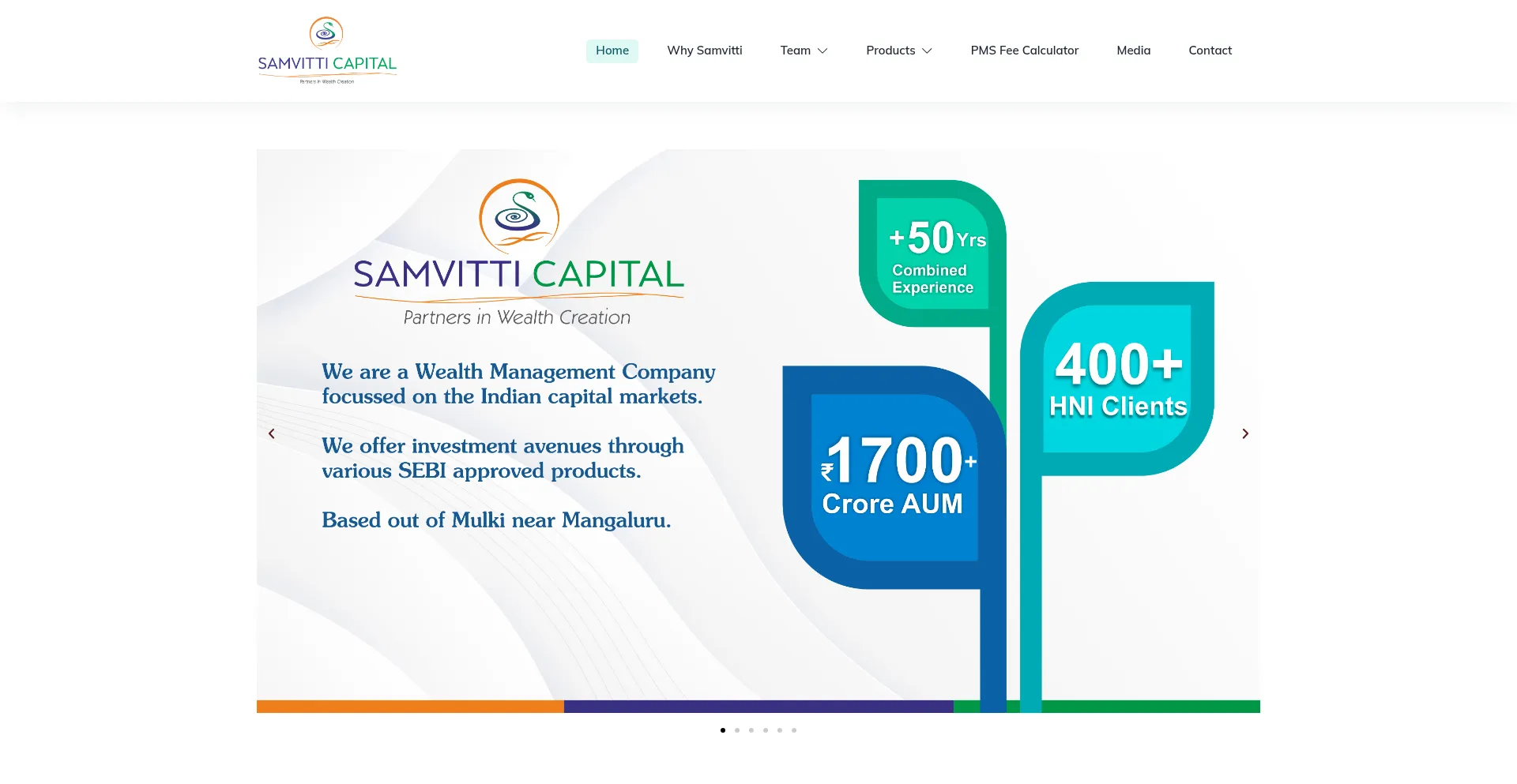 Website screenshot of Samvitticapital.com