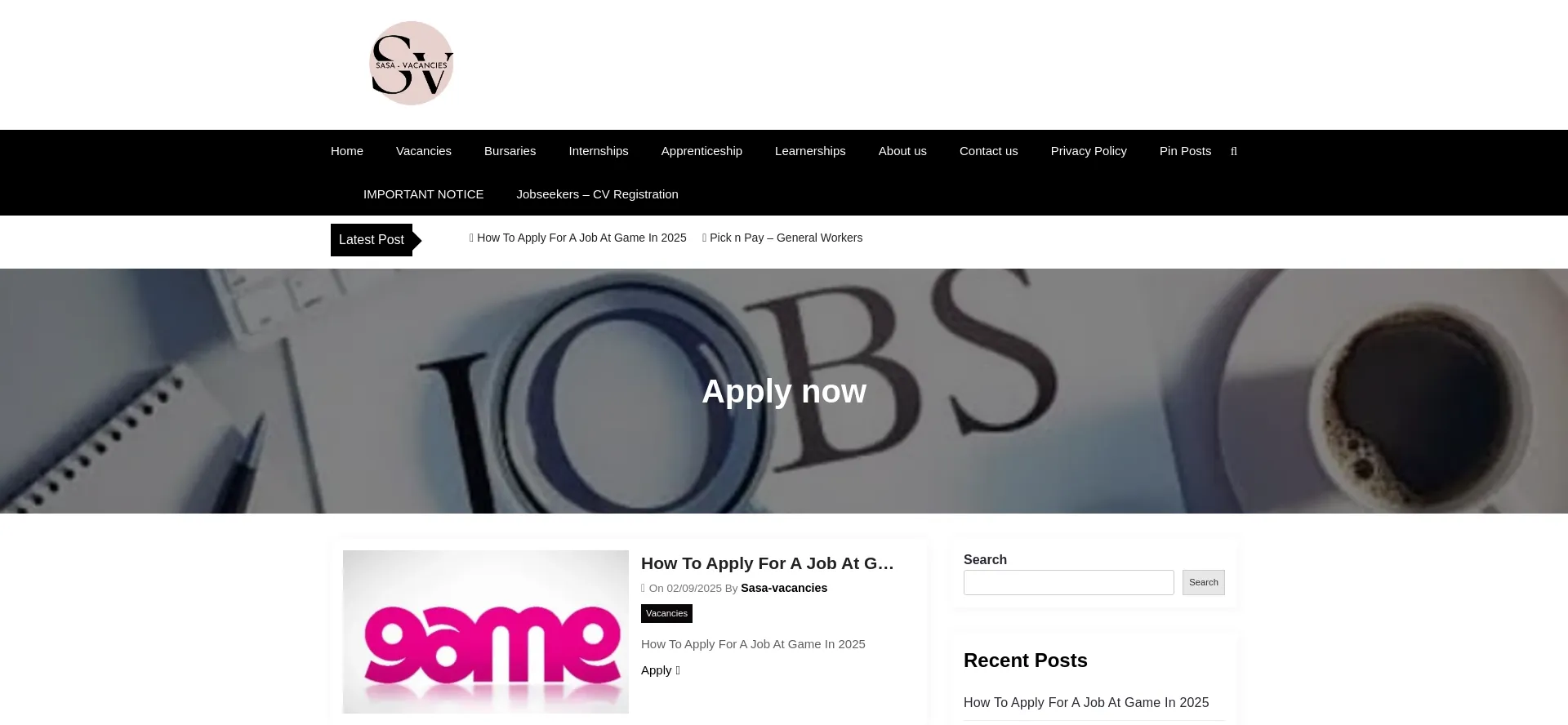 Sasa-vacancies.co.za